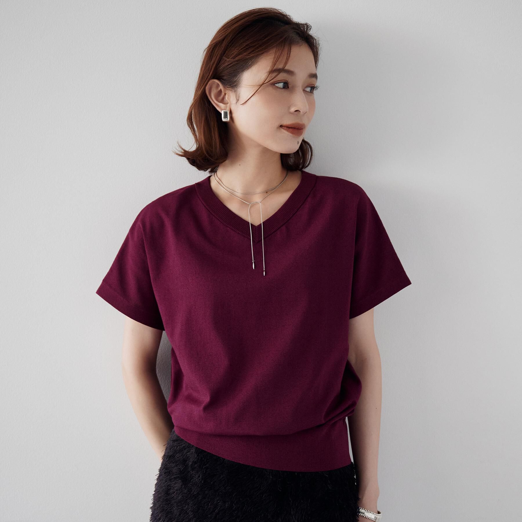 UNTITLED「【洗える/前後2WAY】ネックプルオーバーニット」|ニット・セーター|