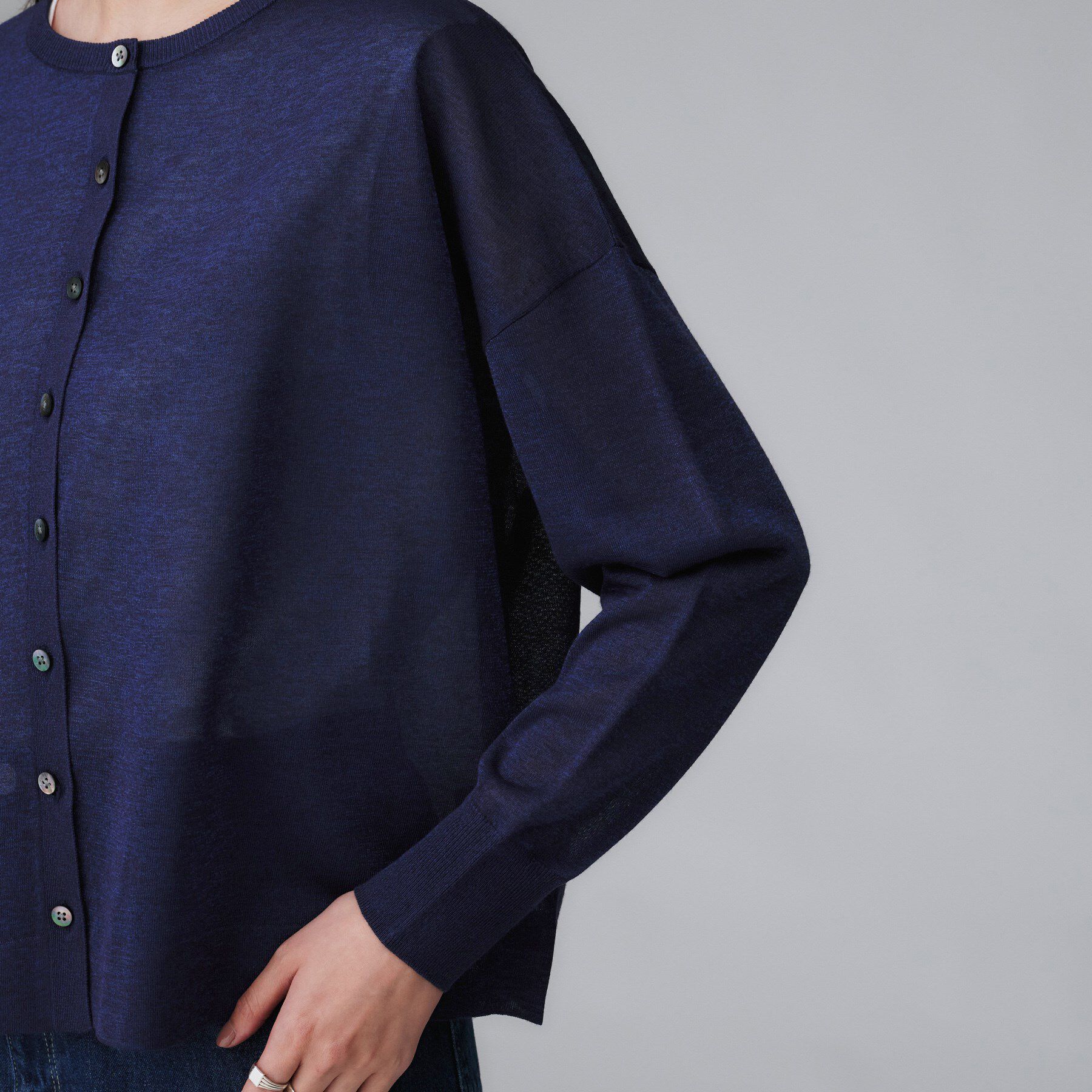 UNTITLED「【前後2WAY/アンサンブル可/ゆったり】シアーカーディガン」|カーディガン|