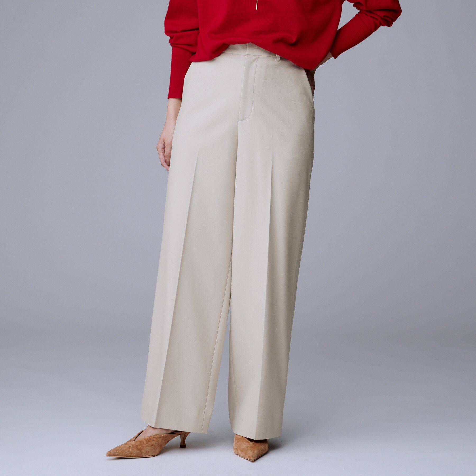 UNTITLED「【あったか素材/ストレッチ性】裏起毛ワイドパンツ」|その他|