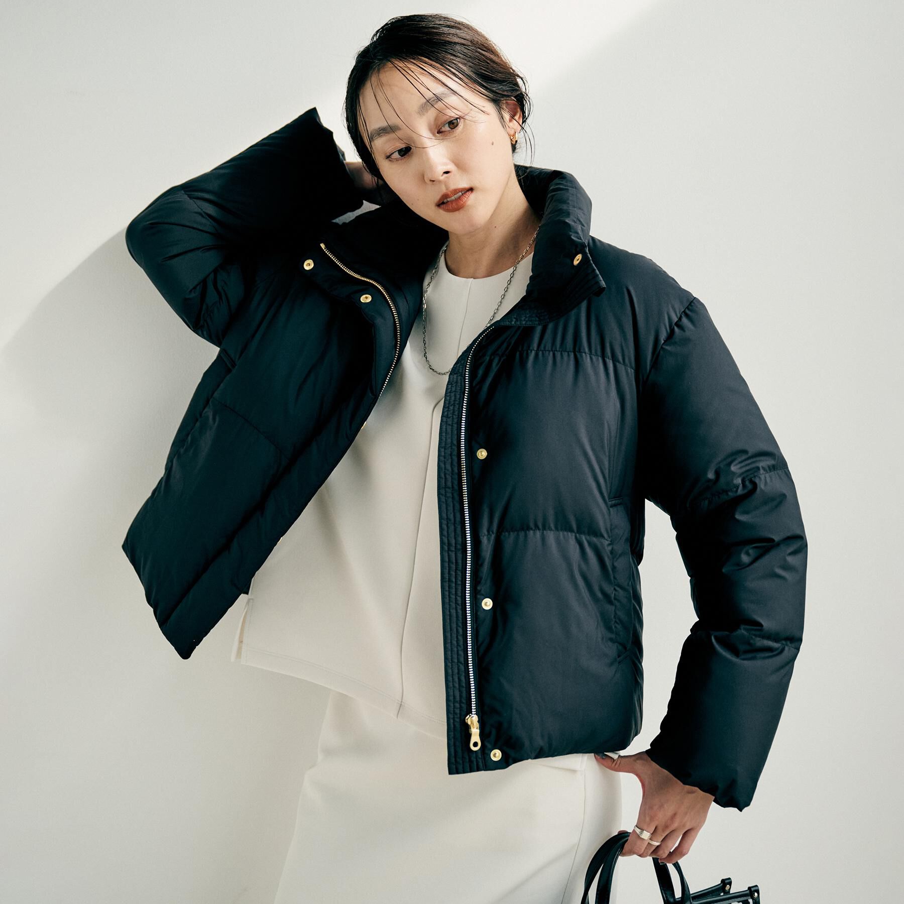 UNTITLED「【トレンド/撥水機能/防寒】ショートダウンコート」|ダウン|ブラック(019)