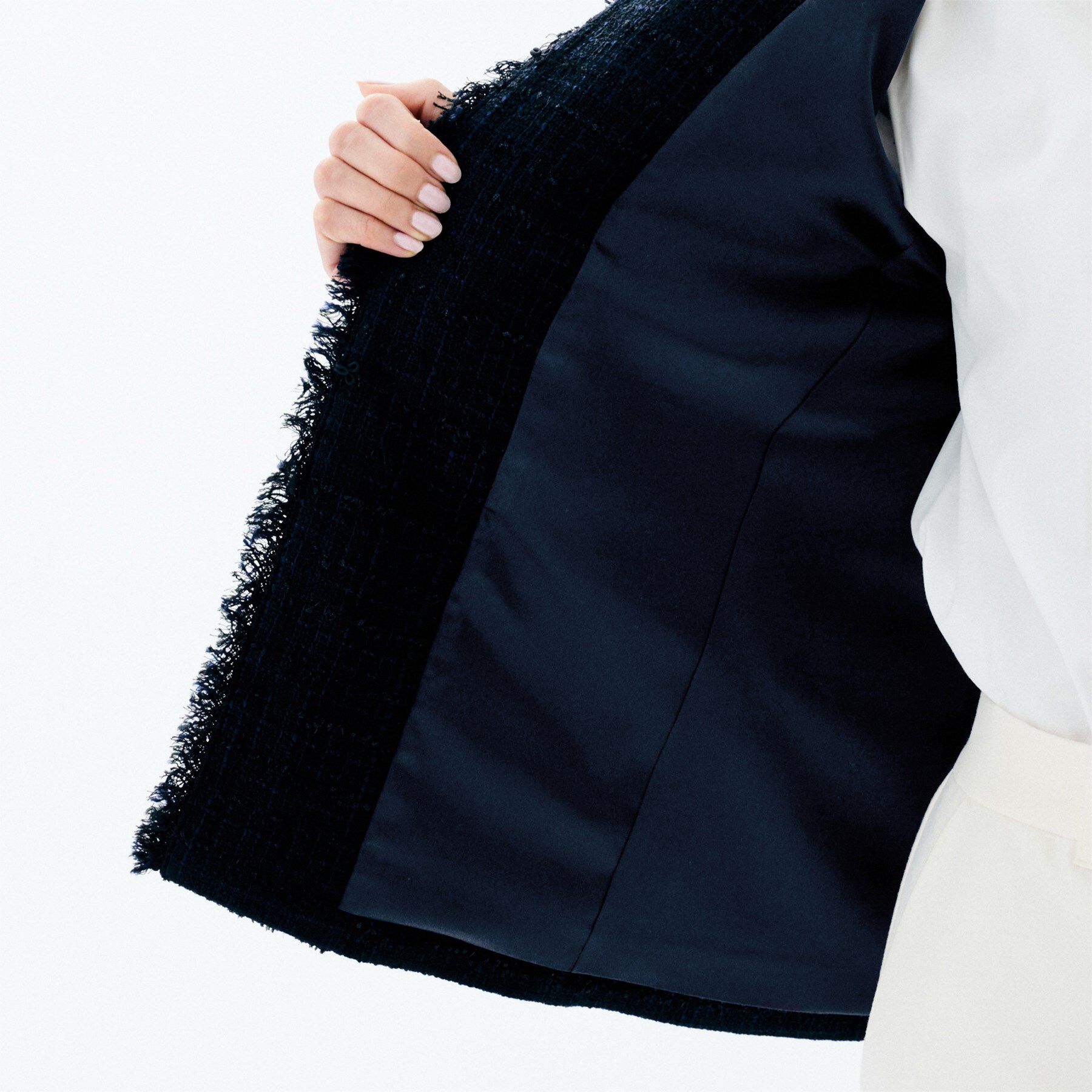 UNTITLED「【仕事着/スーツ】ファンシーツイード ジャケット」|ノーカラージャケット|