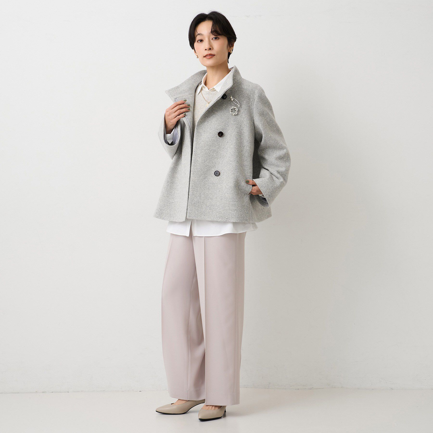 UNTITLED「【スタンドカラー/オンオフ使える】クラシカルツイードコート」|その他|