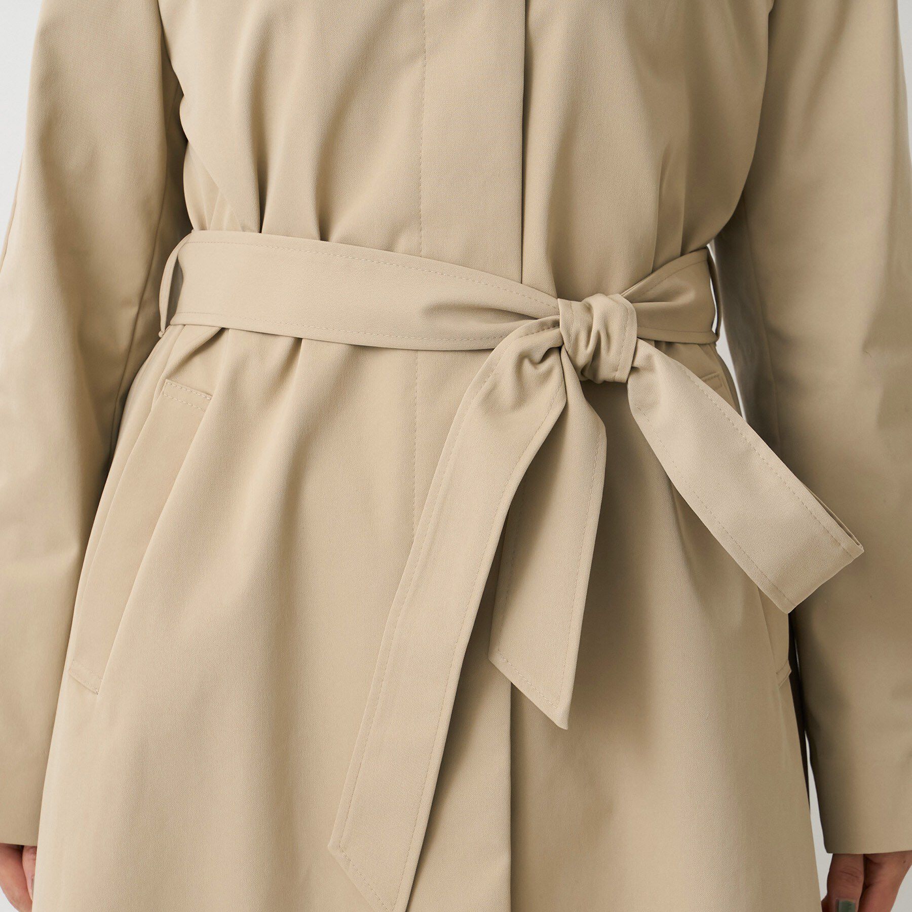 UNTITLED「【はっ水/洗える】タスランステンカラーコート」|ステンカラーコート|