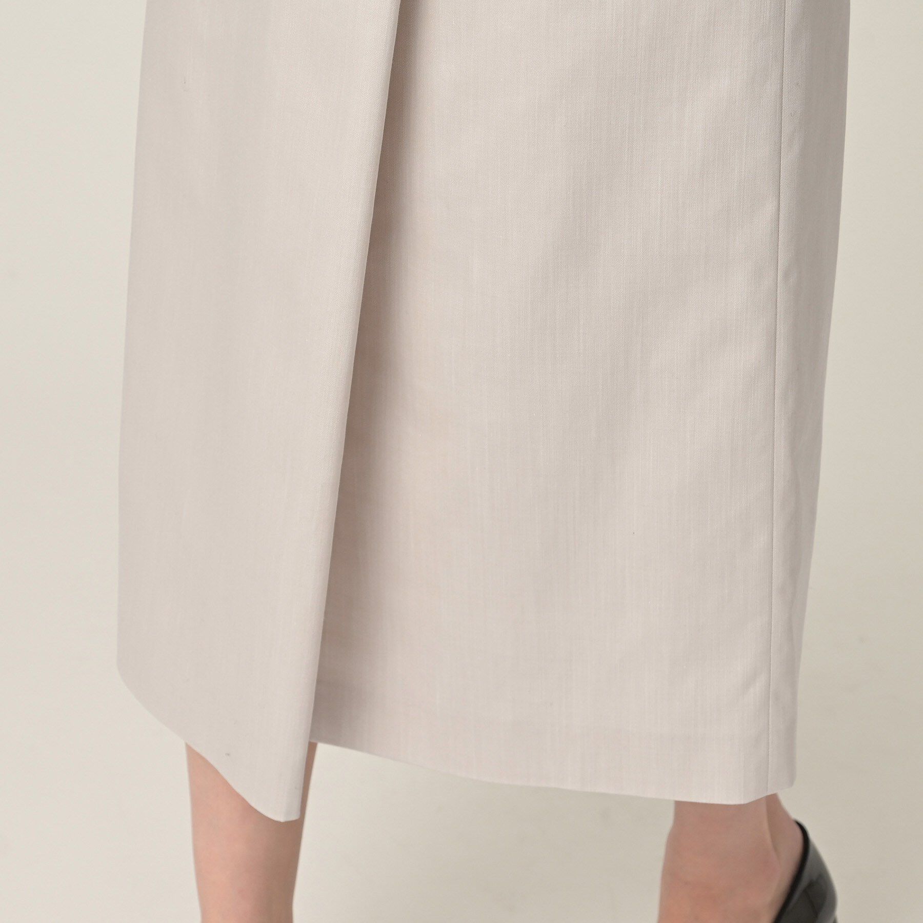 UNTITLED「【洗える/後ろウエストゴム】デニム調シャンブレーナロースカート」|スカート|