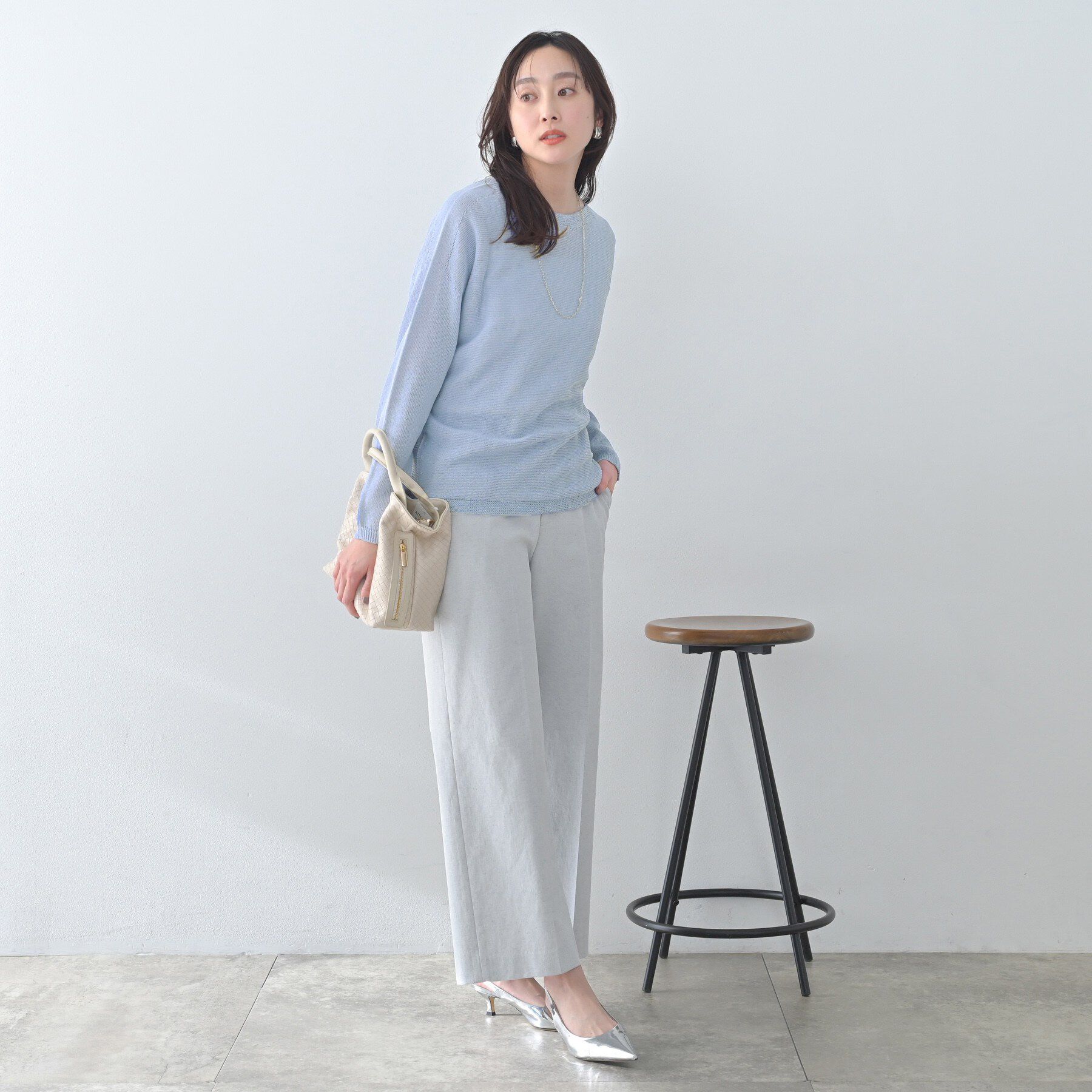 UNTITLED「【8色展開/洗える/程よい透け感】ドライタッチボートネックニット」|ニット・セーター|