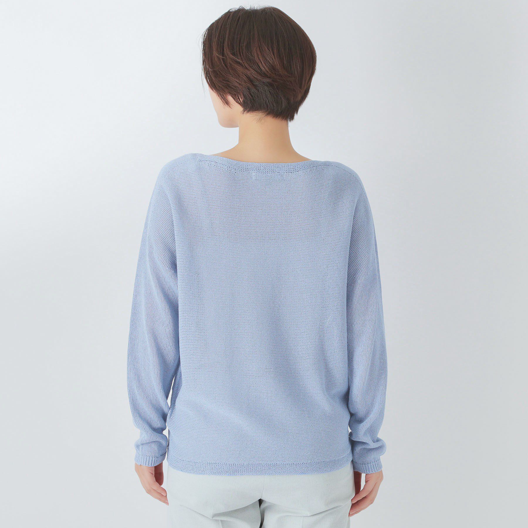 UNTITLED「【8色展開/洗える/程よい透け感】ドライタッチボートネックニット」|ニット・セーター|