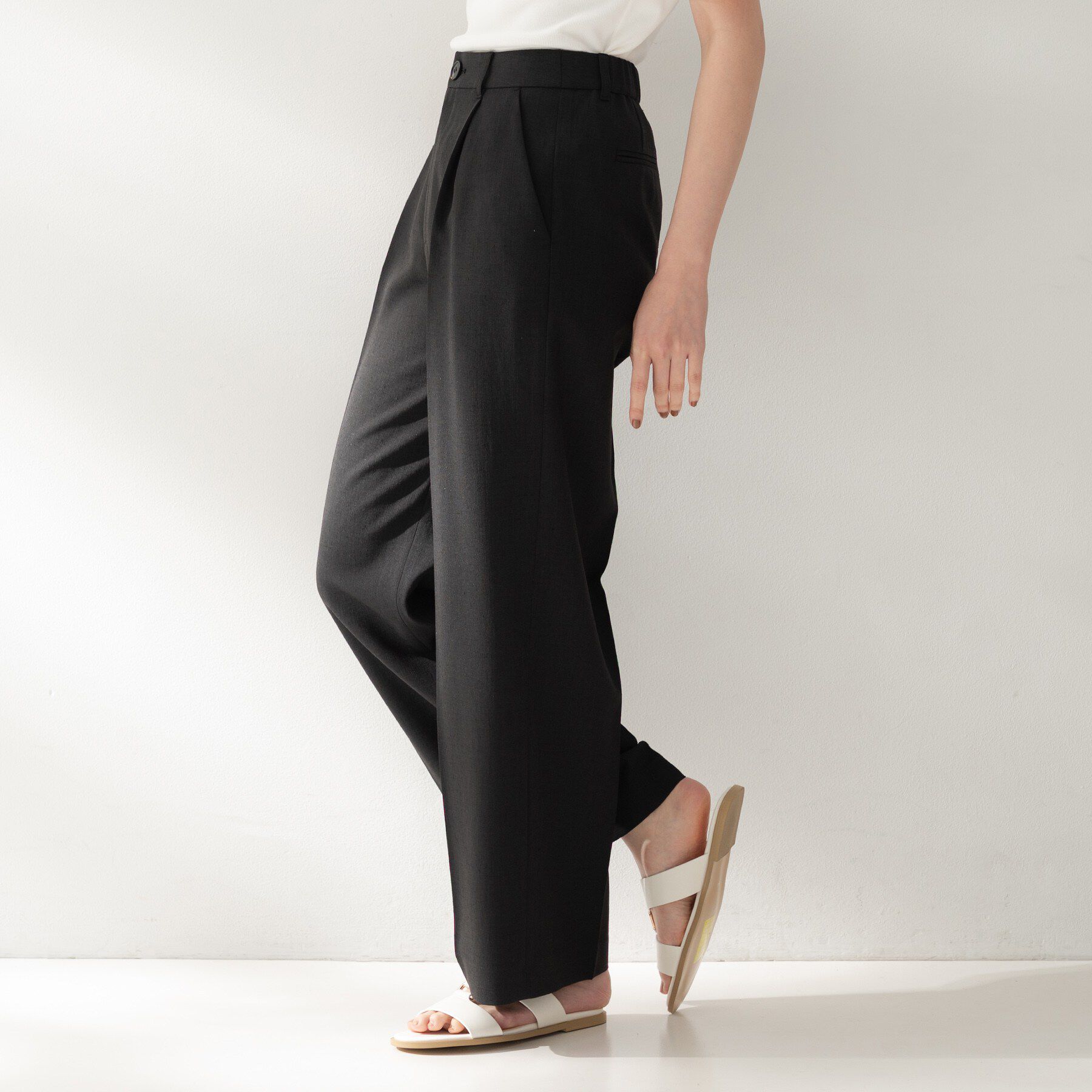 UNTITLED「【セットアップ可/UVカット/接触令感/遮熱/通気性】スラブワイドパンツ」|その他|