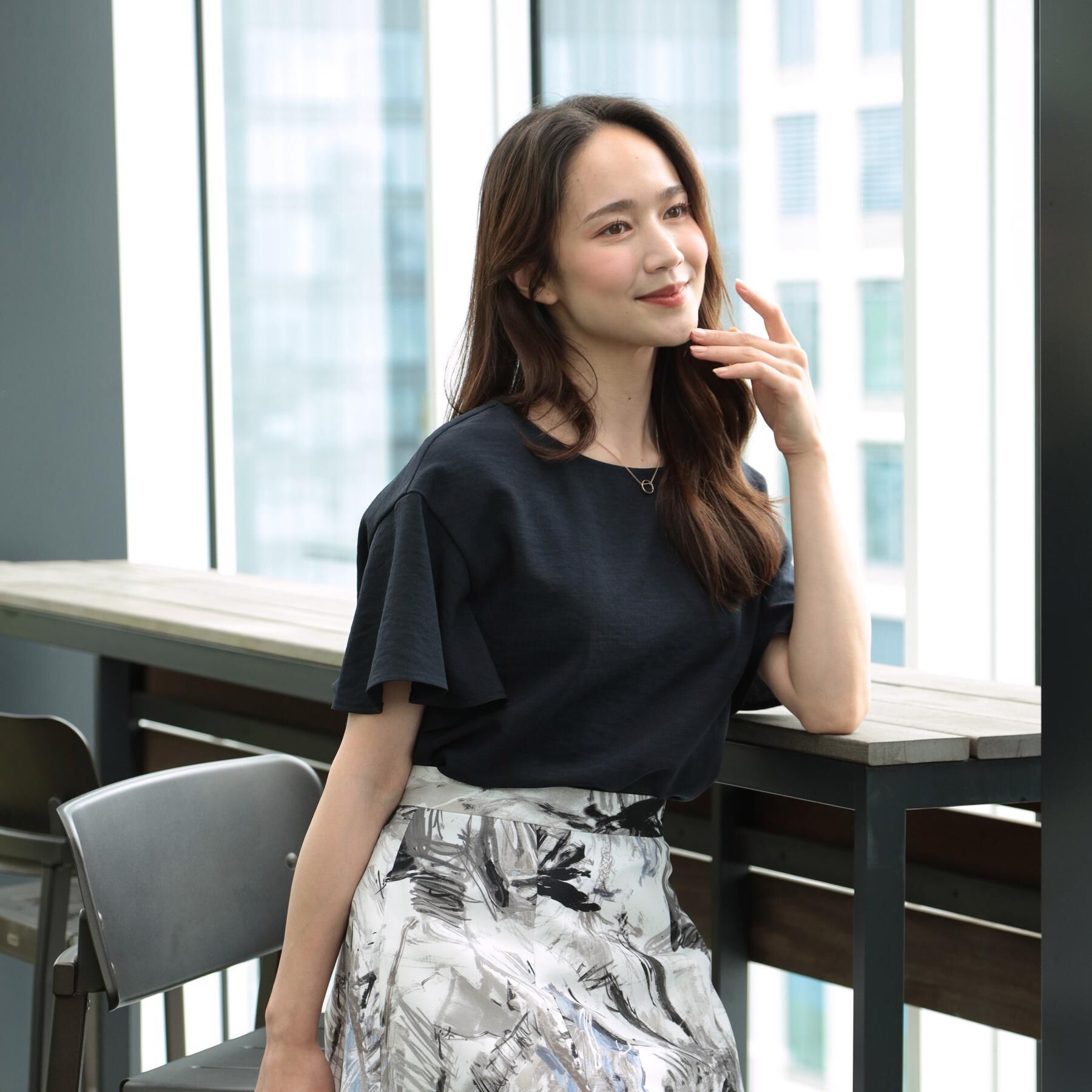 COUP DE CHANCE「【洗える】フレアー袖ブラウス」|シャツ・ブラウス|