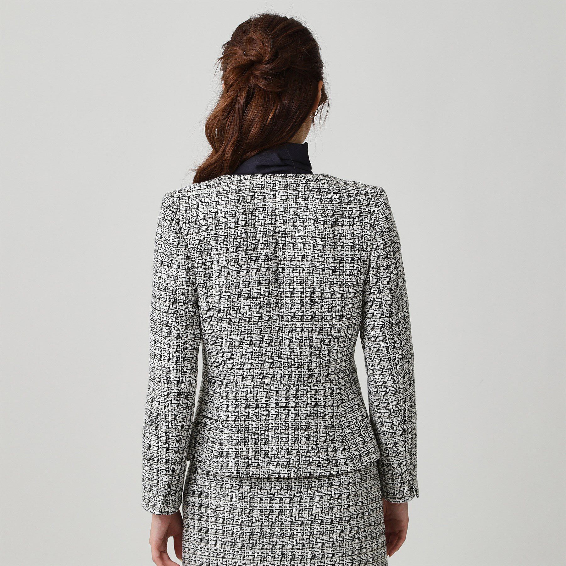 COUP DE CHANCE「【日本製／セットアップ可】ファンシーツィードのノーカラージャケット」|ノーカラージャケット|