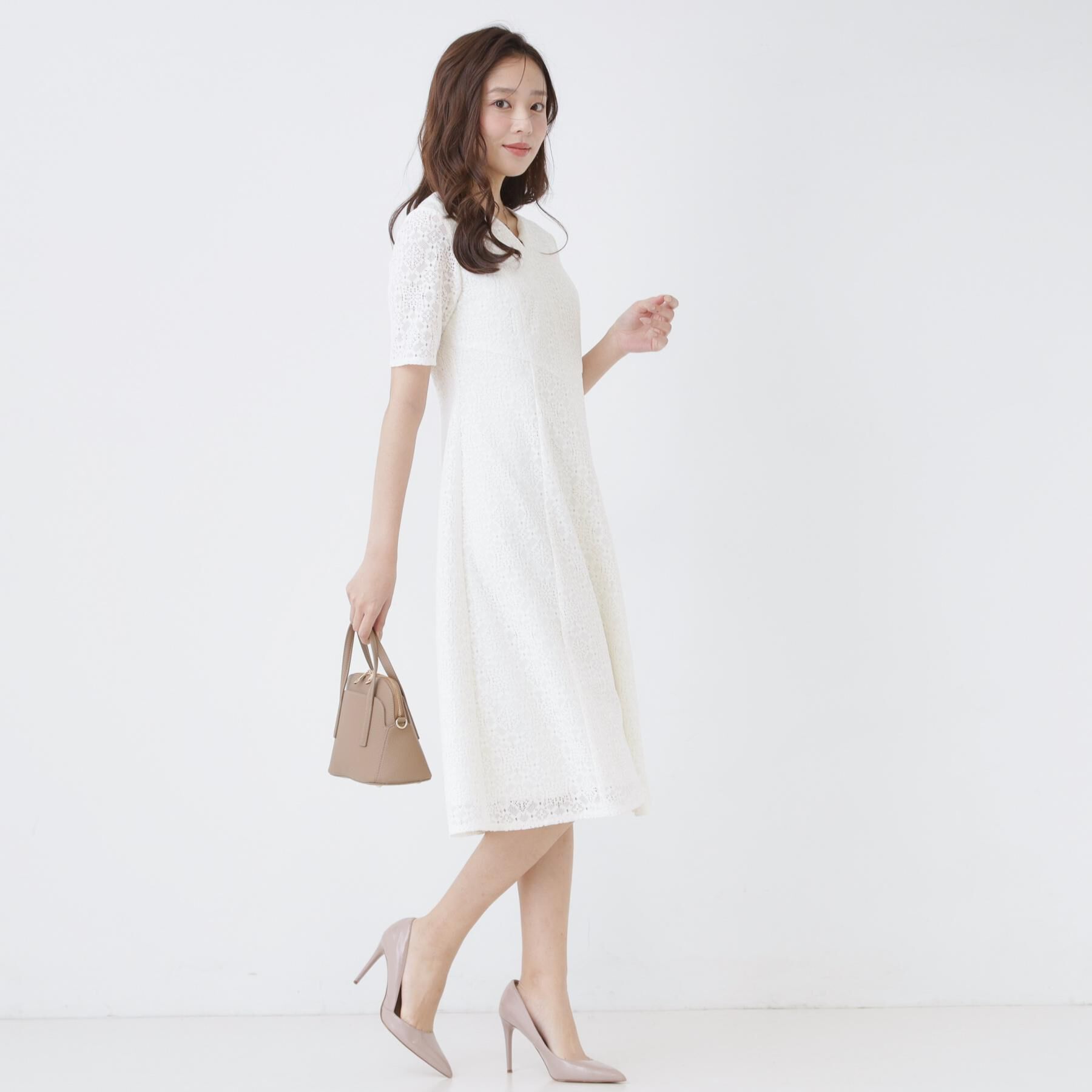 COUP DE CHANCE「【手洗い可／日本製／360&deg;シリーズ】ラッセルレースワンピース」|ワンピース|