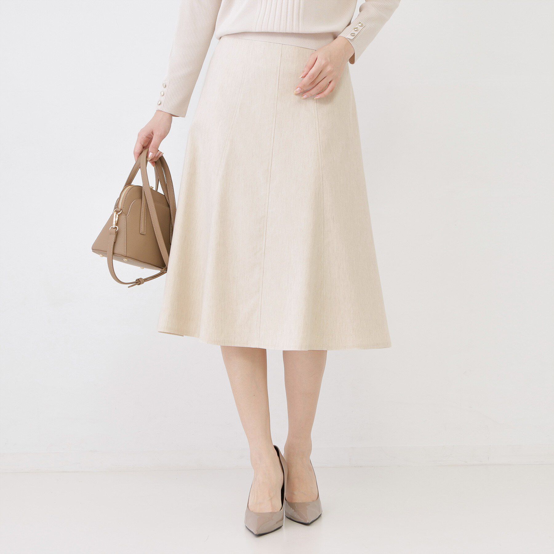 COUP DE CHANCE「【手洗い可／日本製】麻混フレアースカート」|スカート|