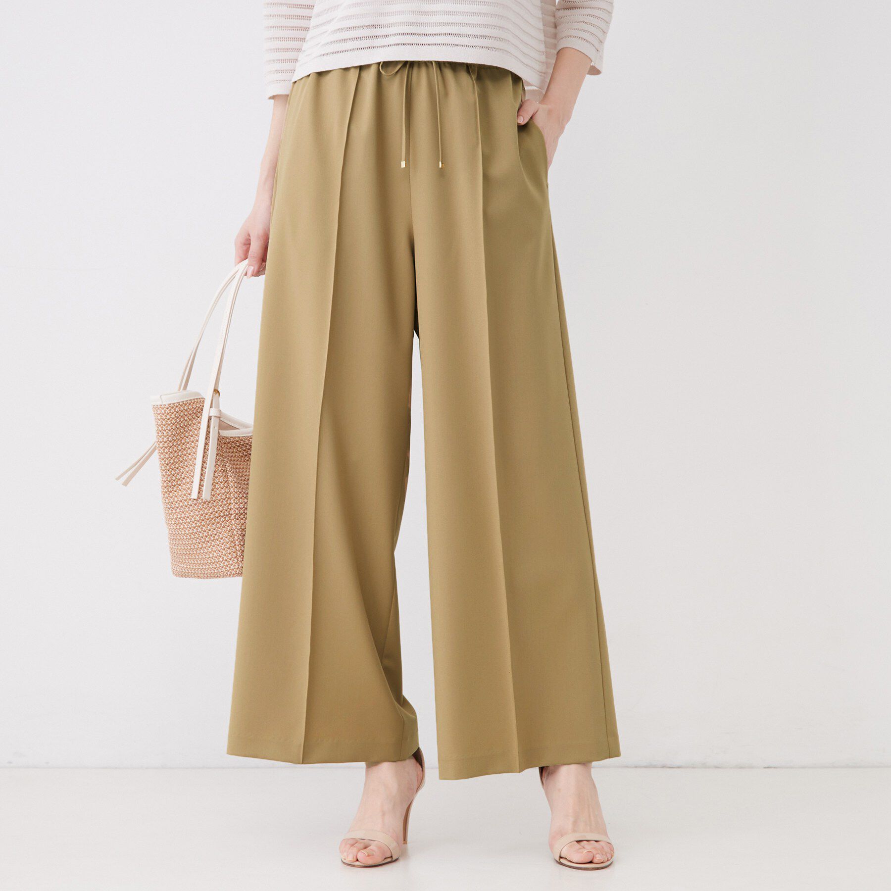 COUP DE CHANCE「【手洗い可】きれいめイージーパンツ」|その他|ベージュ(052)