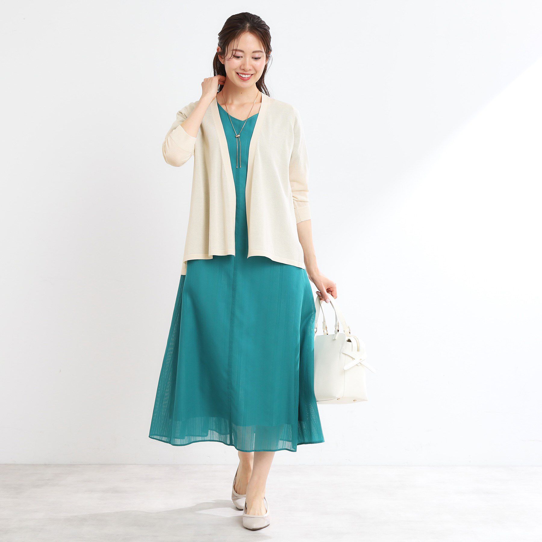 Reflect「【WEB先行カラーあり／手洗い可】涼しげスリットカーディガン」|カーディガン|