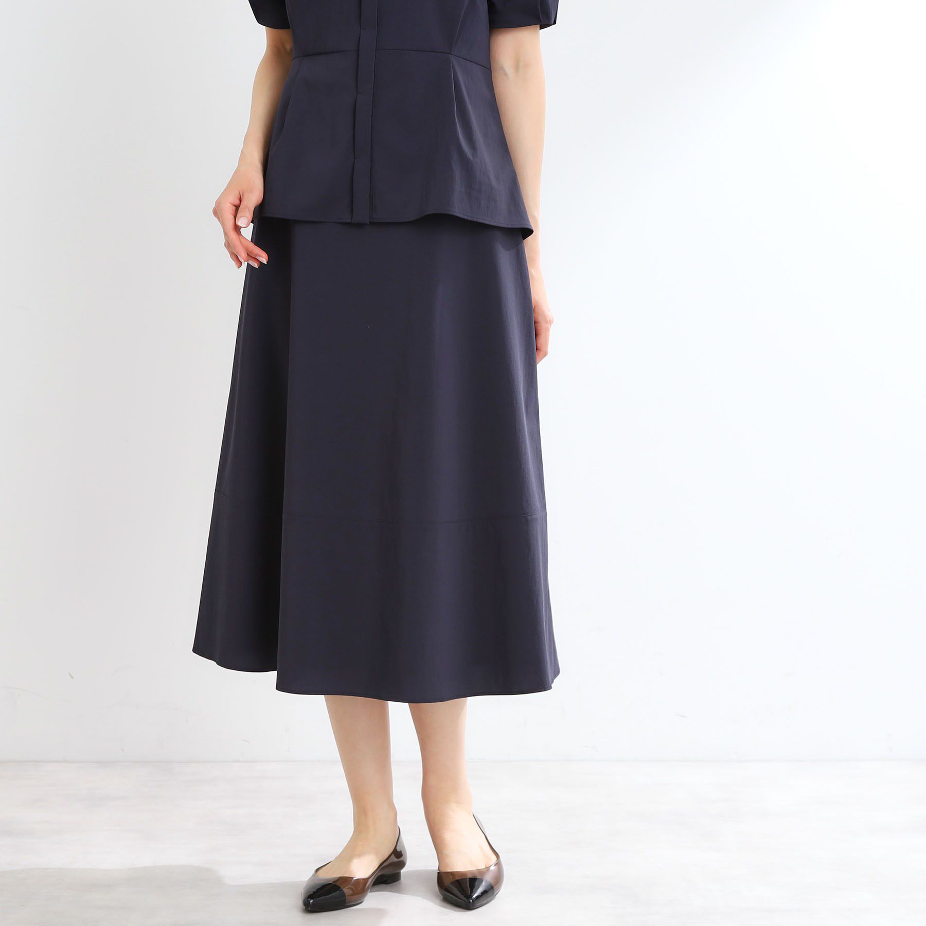 Reflect「【マシンウォッシュ可／撥水／雨の日OK！】レインシリーズフレアスカート」|スカート|ネイビー(094)