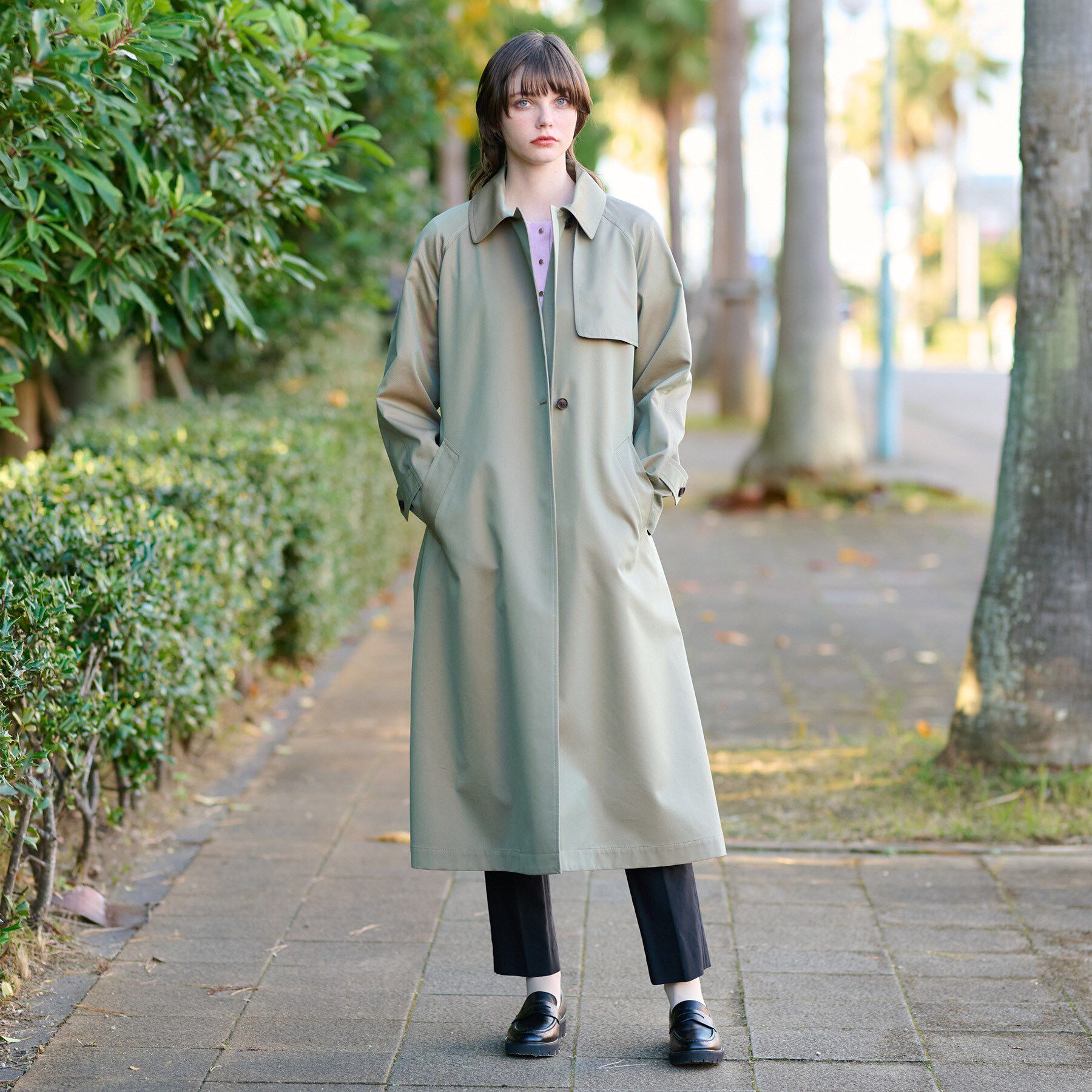 DRESSTERIOR「【ウォッシャブル/美シルエット】ライトトレンチコート」|トレンチコート|