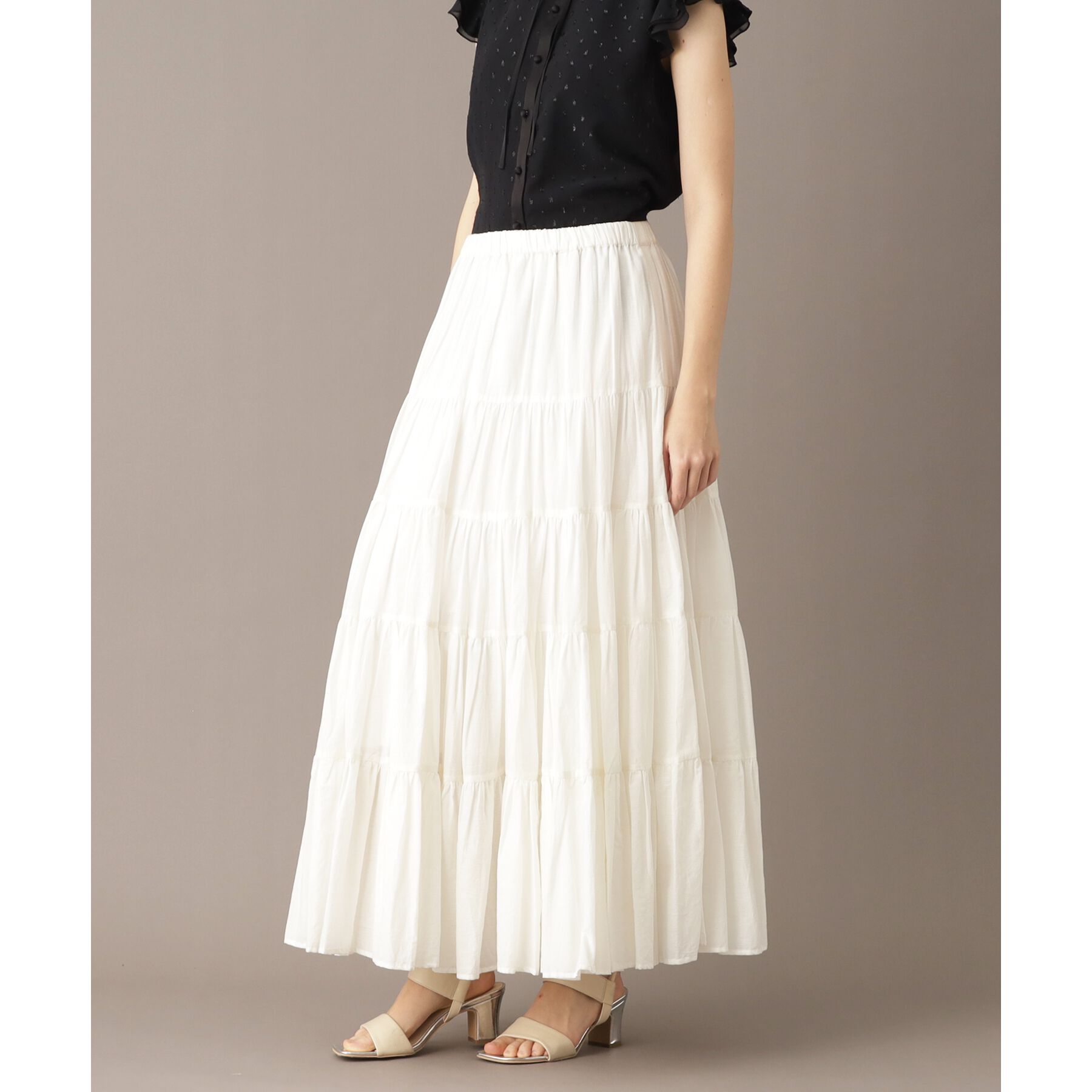 DRESSTERIOR「洗える/コットンボイルティアードスカート」|スカート|