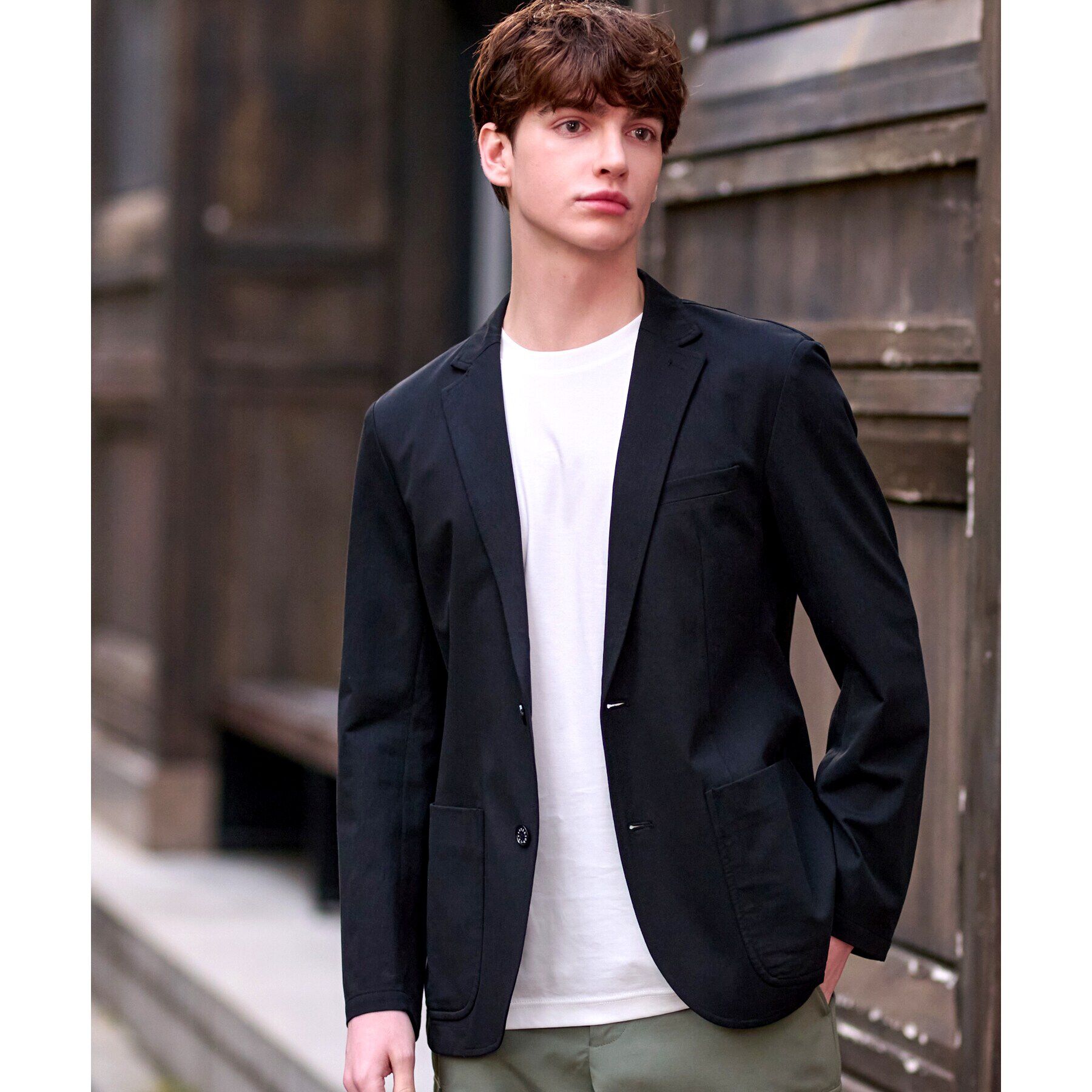 DRESSTERIOR「【洗える/セットアップ可】ドライトリコット ジャケット」|テーラードジャケット|ブラック(019)