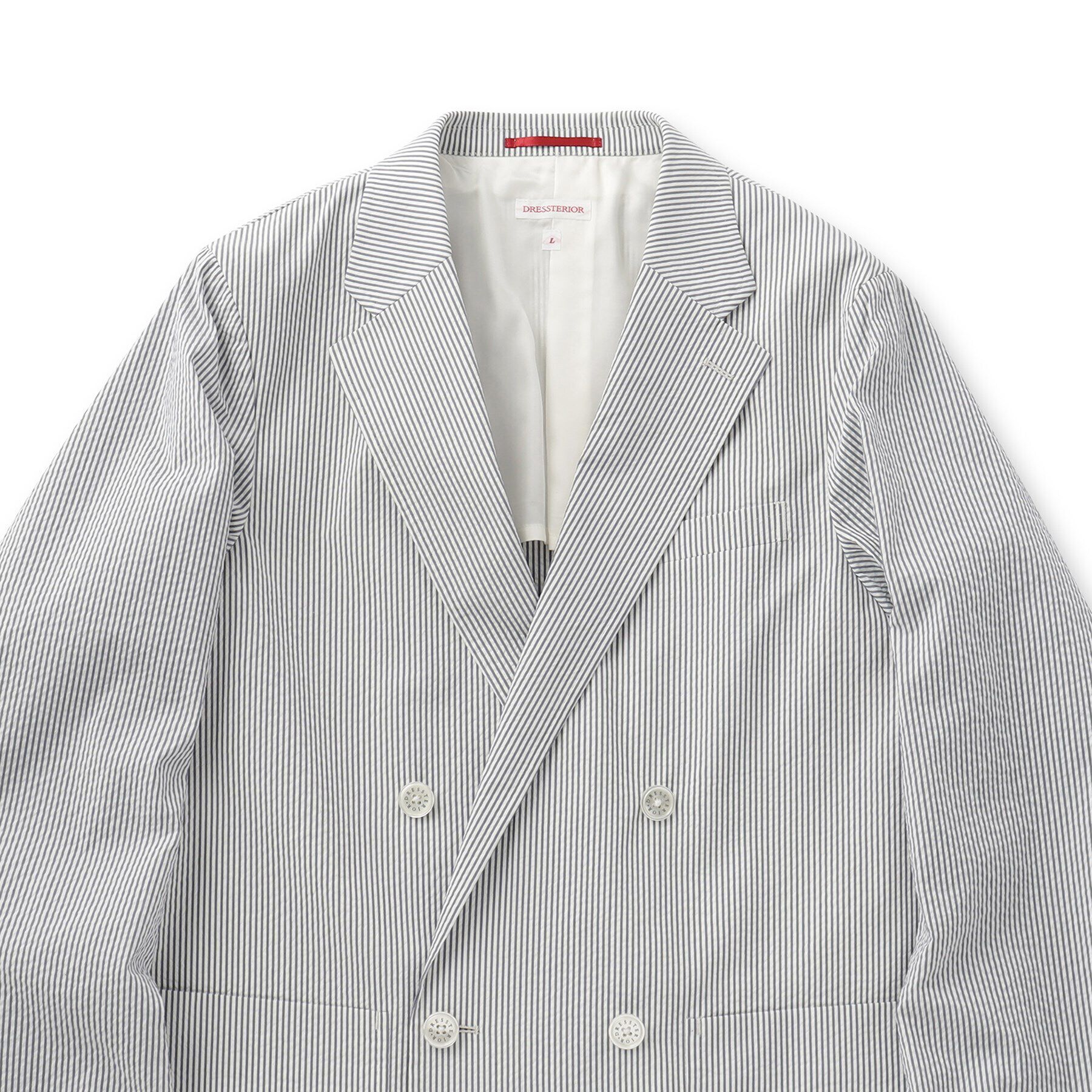 DRESSTERIOR「【セットアップ可/吸湿速乾】COOLMAX シアサッカー サマージャケット」|テーラードジャケット|