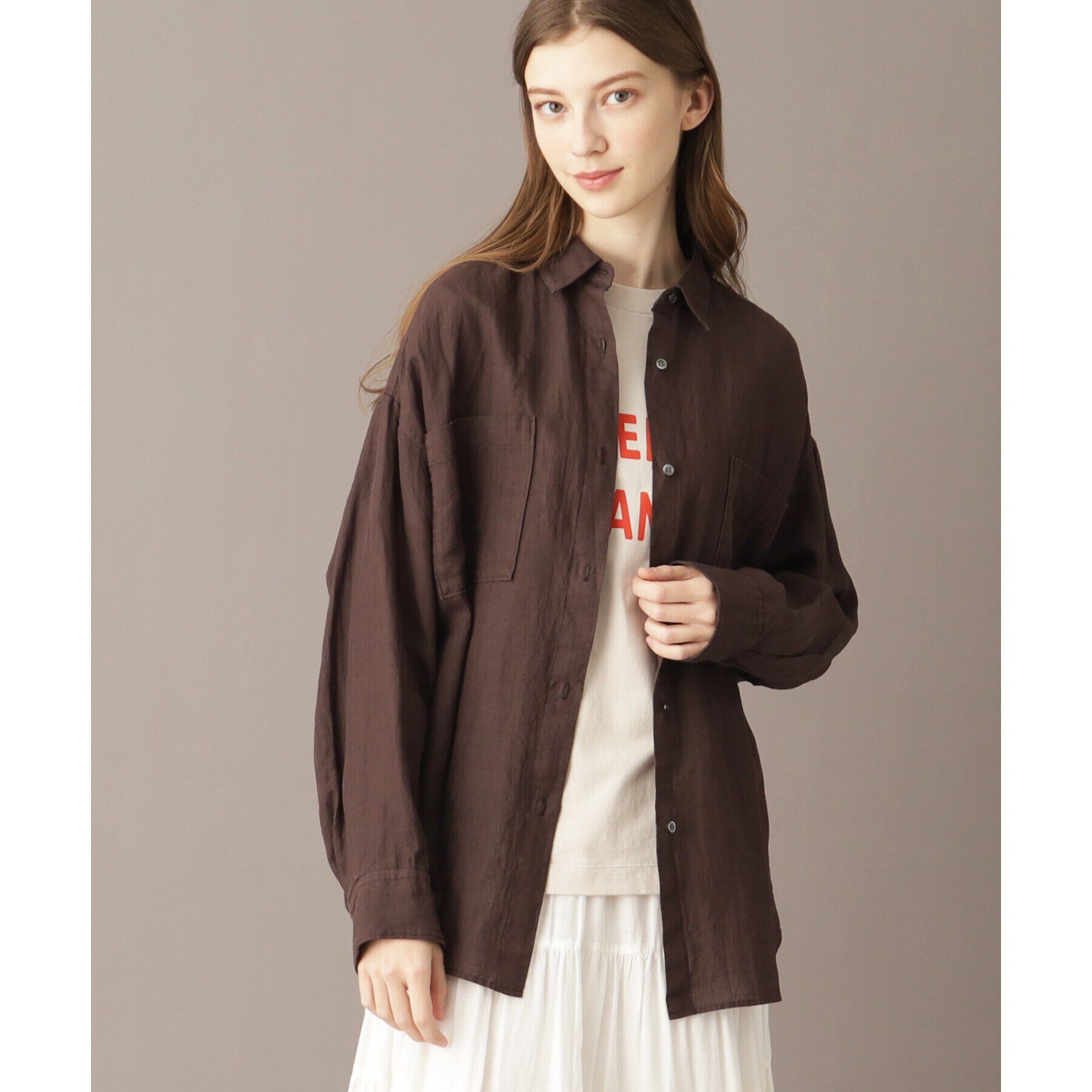 DRESSTERIOR「【人気定番/ラミー100％】ガーメントダイラミーシャツ」|シャツ・ブラウス|