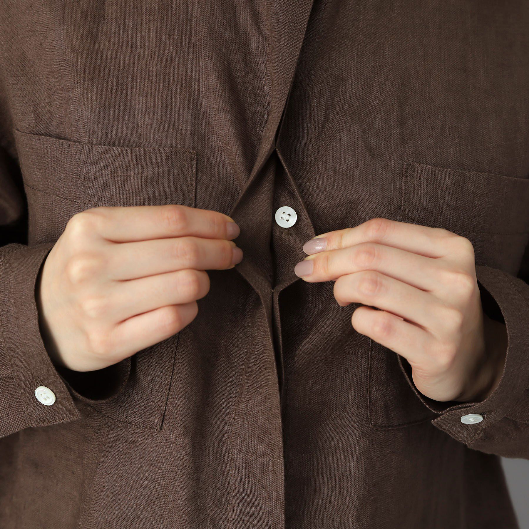 DRESSTERIOR「【ウォッシャブル/2WAY】ストライプリネン ドロストシャツ」|シャツ・ブラウス|