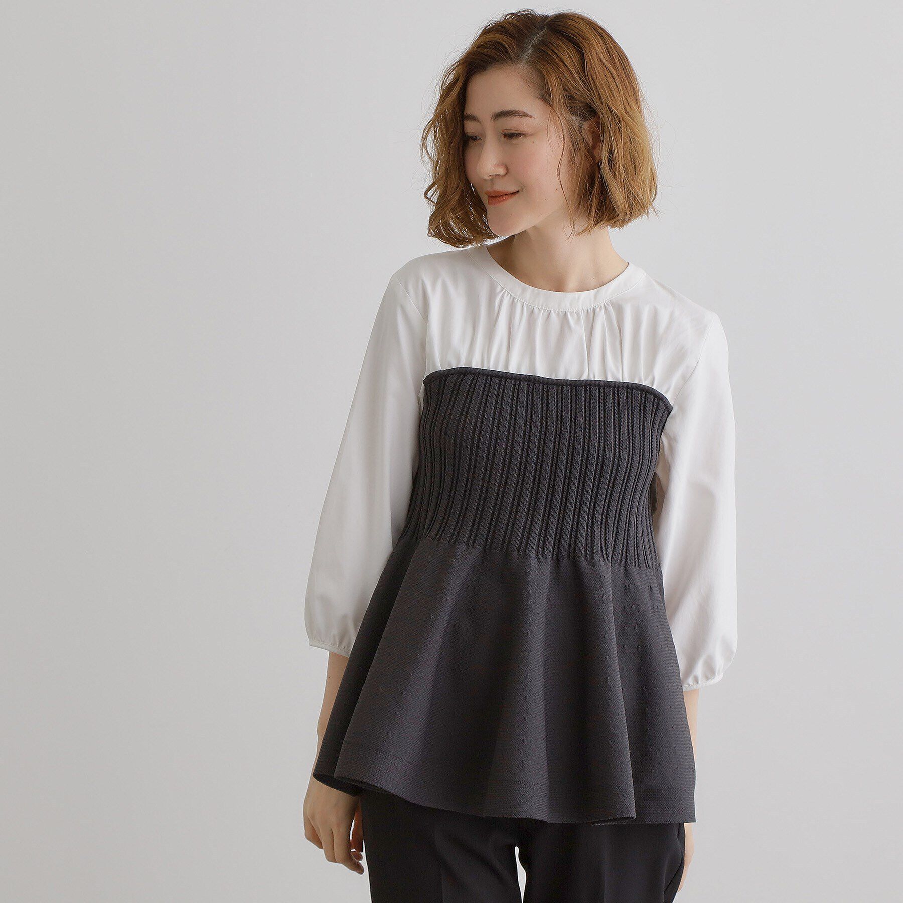 grove「ニットビスチェドッキングシャツ」|Tシャツ・カットソー|