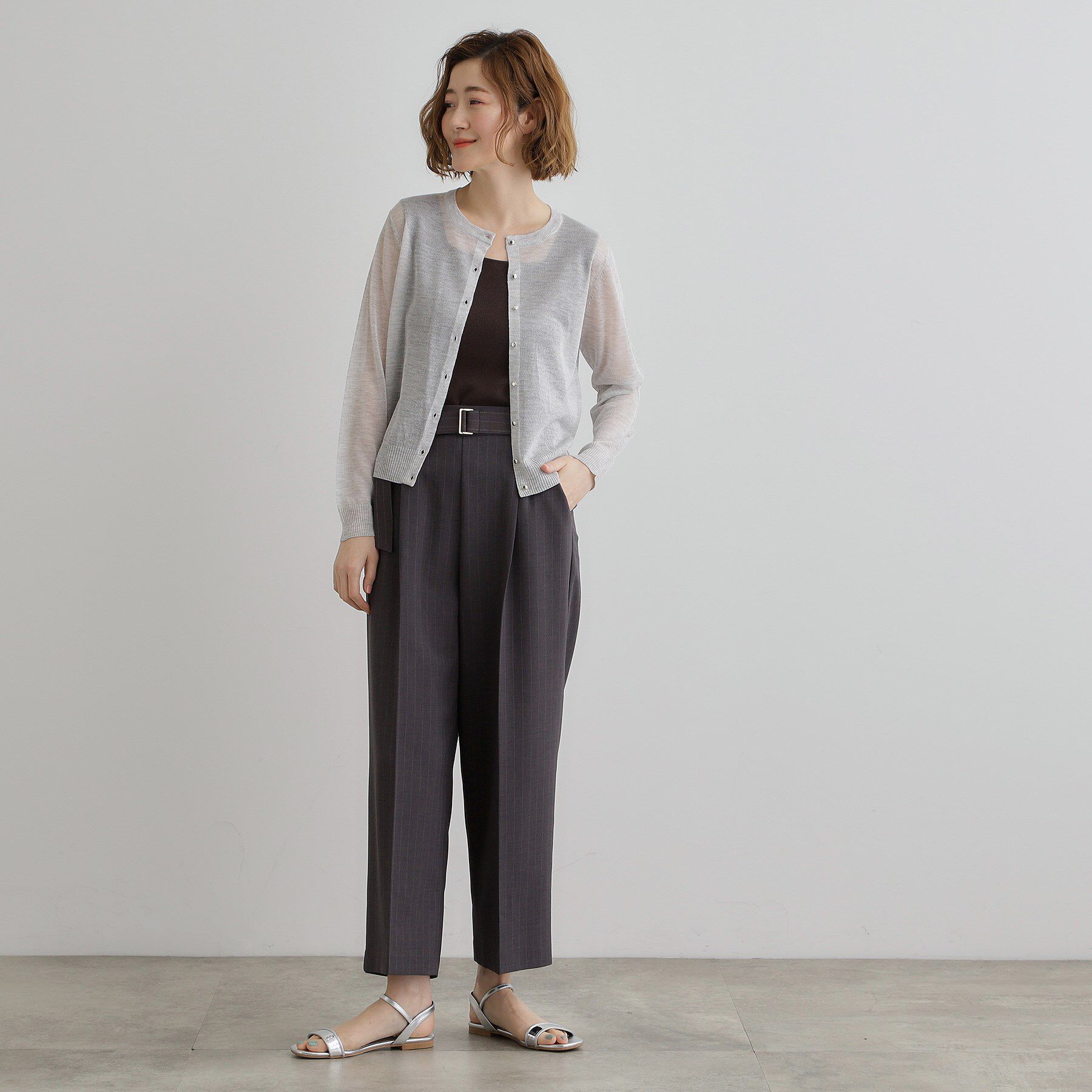 grove「【雑誌掲載】洗えるシアーカーディガン」|カーディガン|