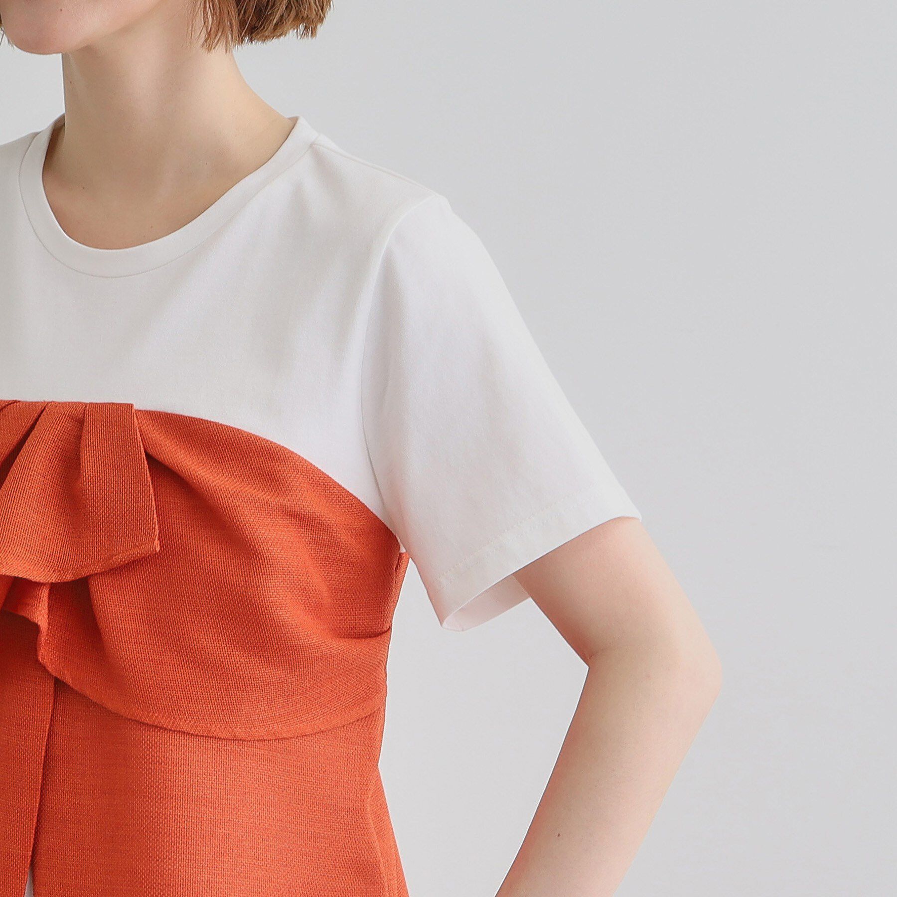 grove「【大人のリゾートスタイル/SETUP】麻調ビスチェドッキングT」|Tシャツ・カットソー|