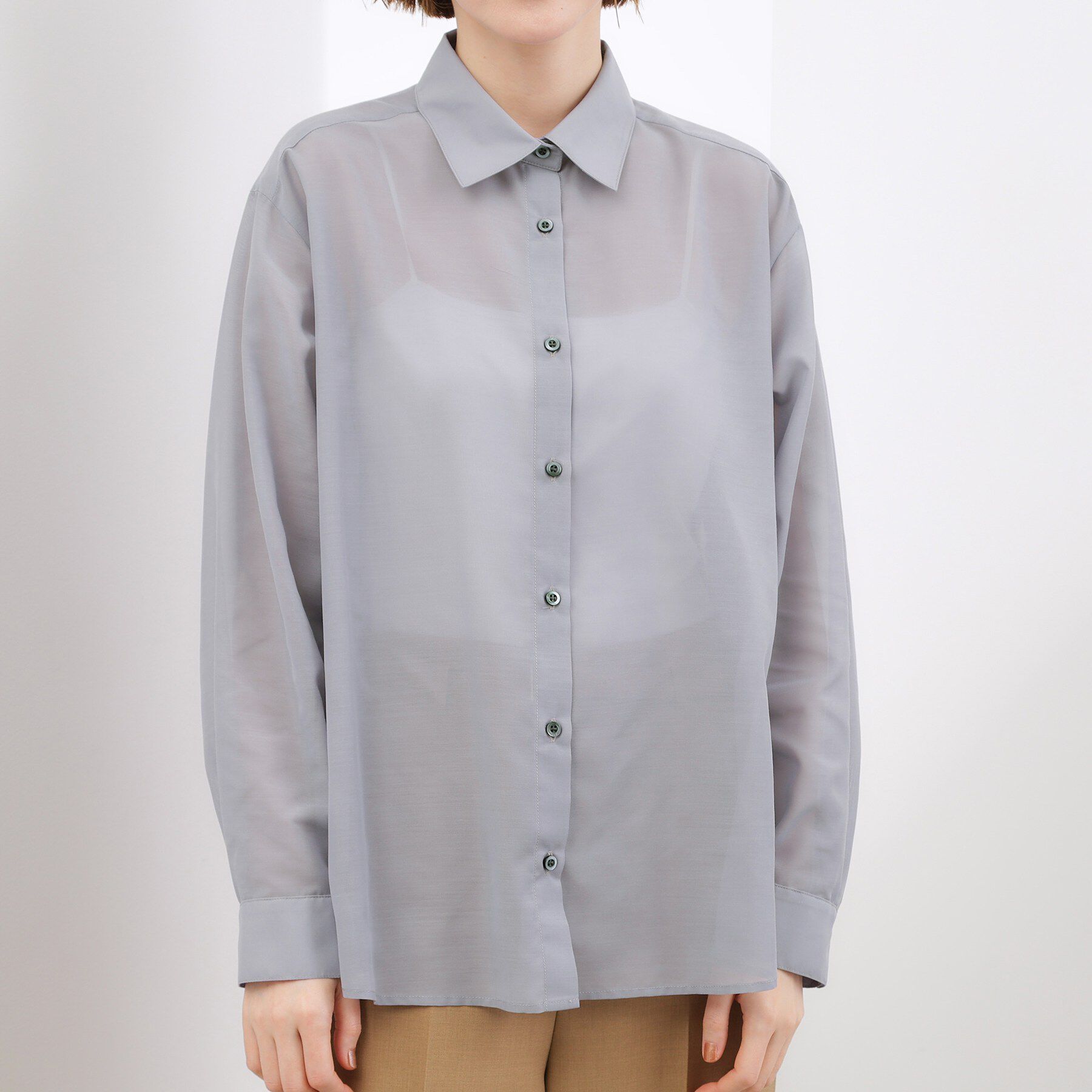 grove「【2点SET】今どきシアーシャツ＆キャミセット」|シャツ・ブラウス|