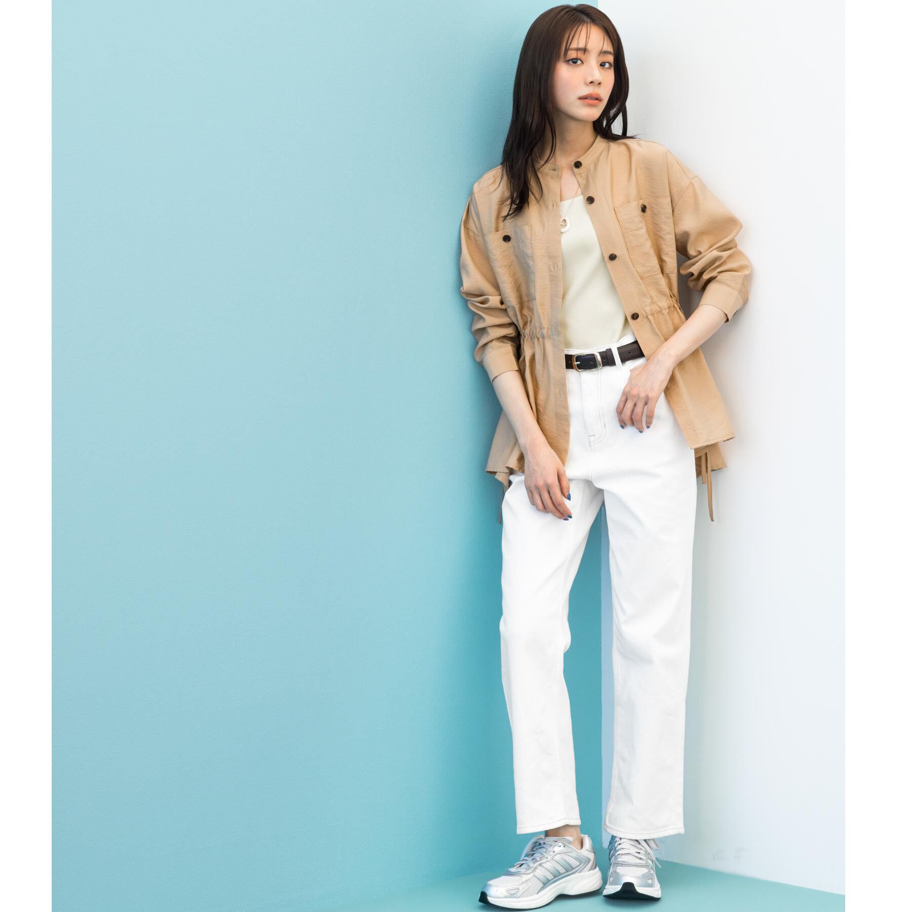 grove「【貴島明日香さん着用/体型カバー】洗えるシアーサファリシャツジャケット」|シャツ・ブラウス|