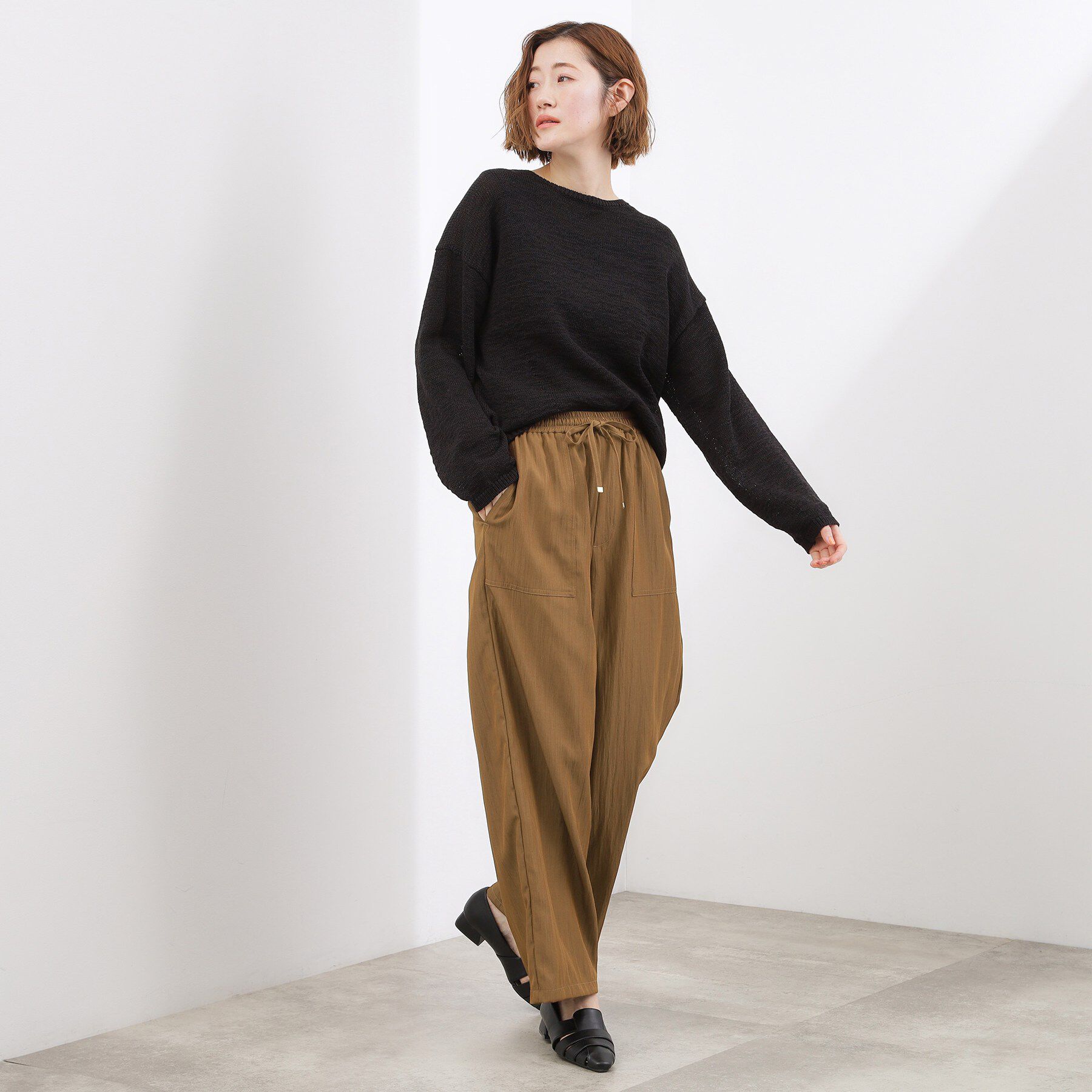 grove「【貴島明日香さん着用】リラックスドロストイージーワイドパンツ」|その他|