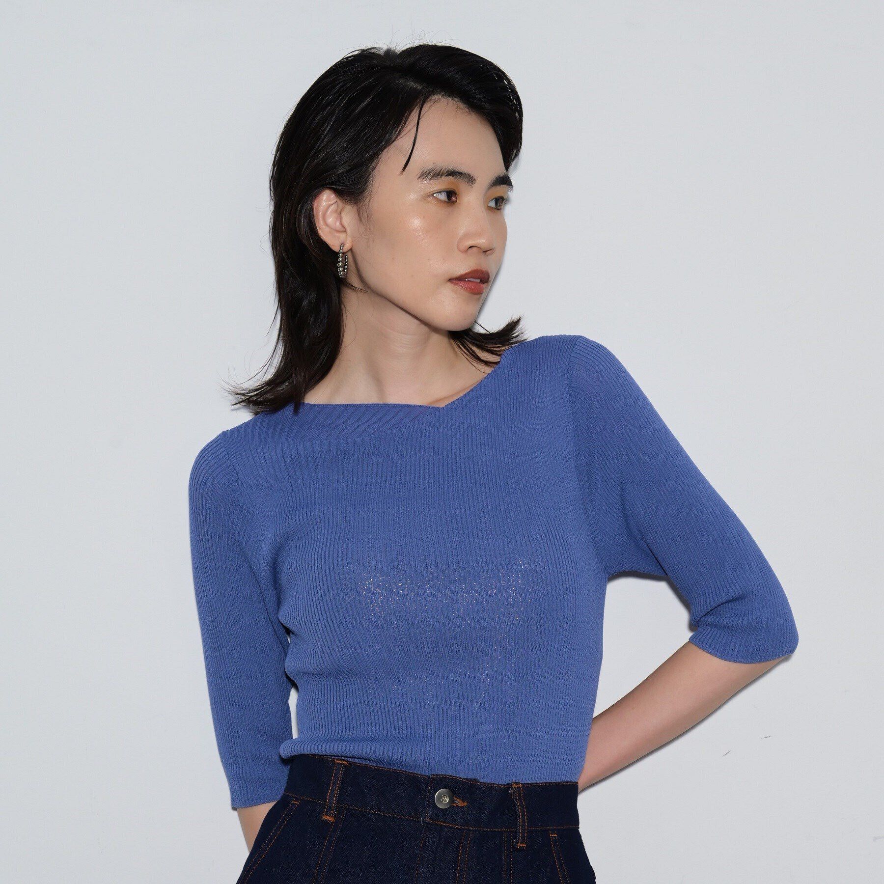 GALLEST「ネックフォルムリブニット」|ニット・セーター|