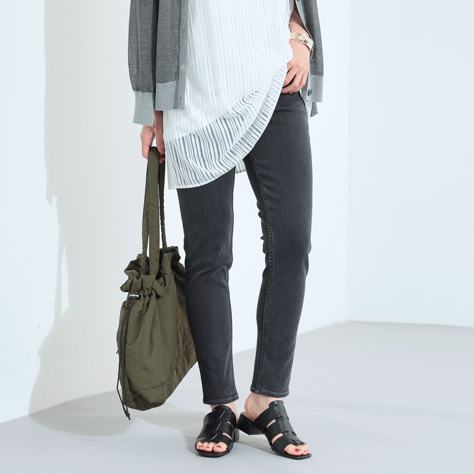 INDIVI「【通年活躍！褒められデニム】スキニー デニムパンツ」|デニム|