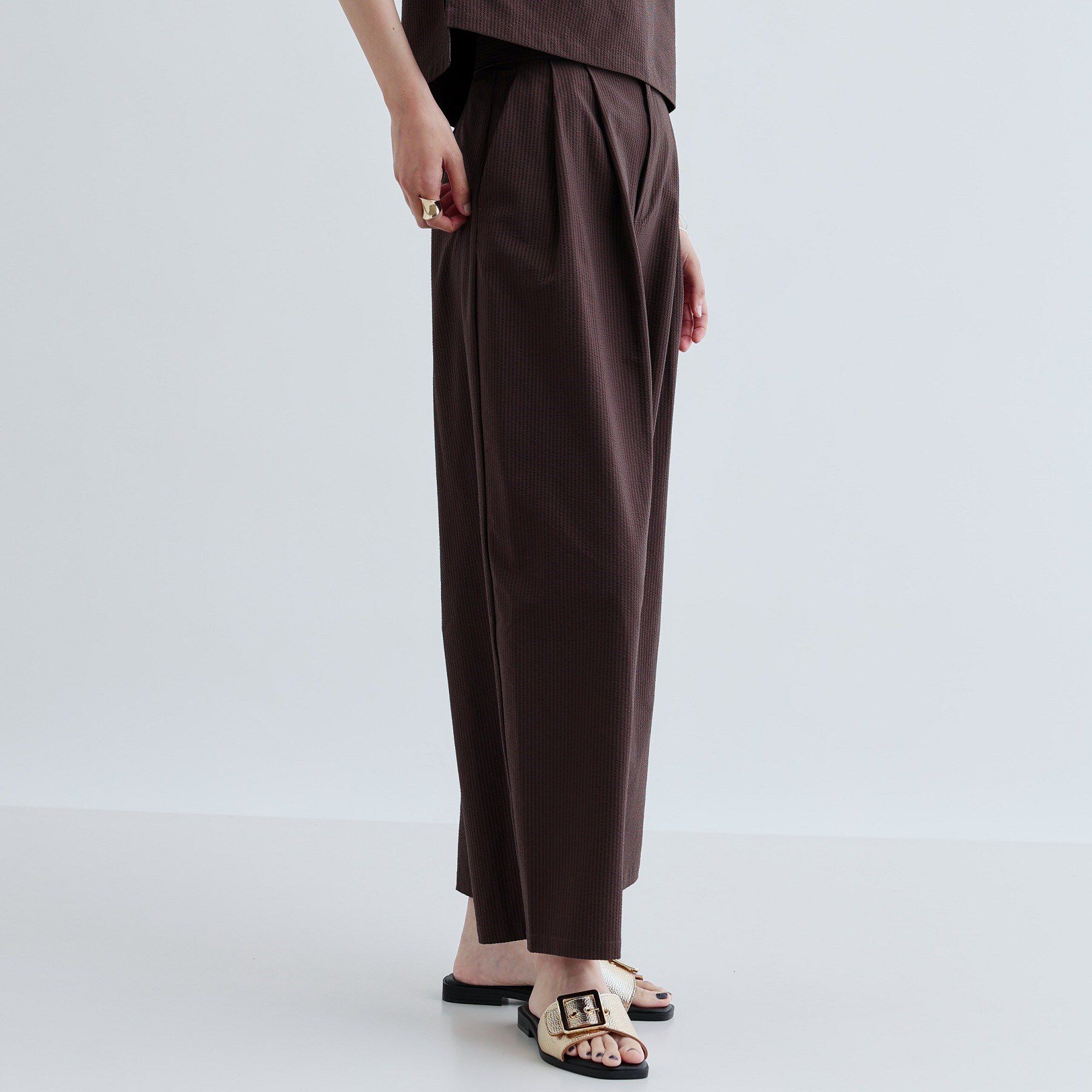 GALLEST「【セットアップ可能】ストライプサッカーワイドパンツ【洗える/カセット服】」|その他|