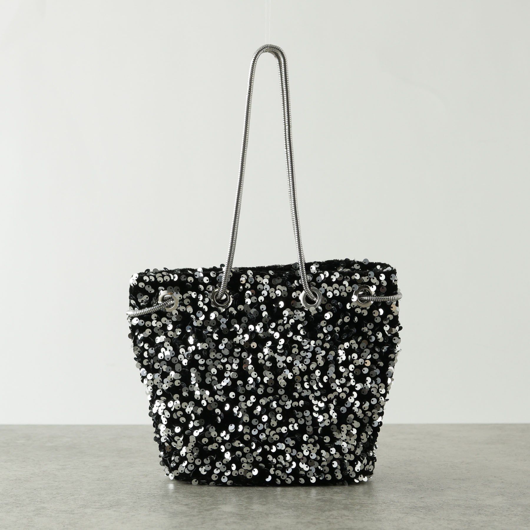 GALLEST「スパンコールミニバッグ」|ショルダー・メッセンジャー|シルバー(006)