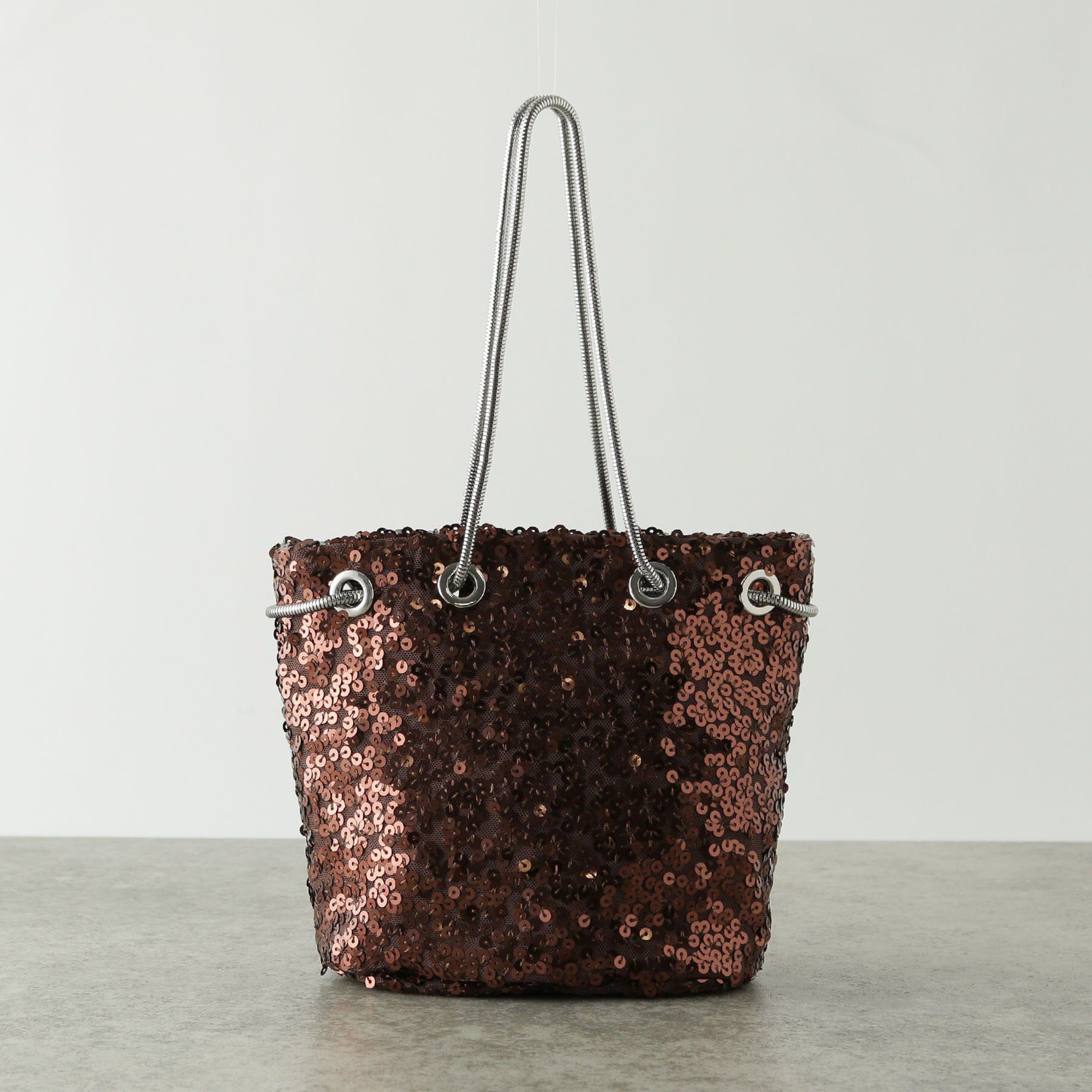 GALLEST「スパンコールミニバッグ」|ショルダー・メッセンジャー|ブラウン(043)