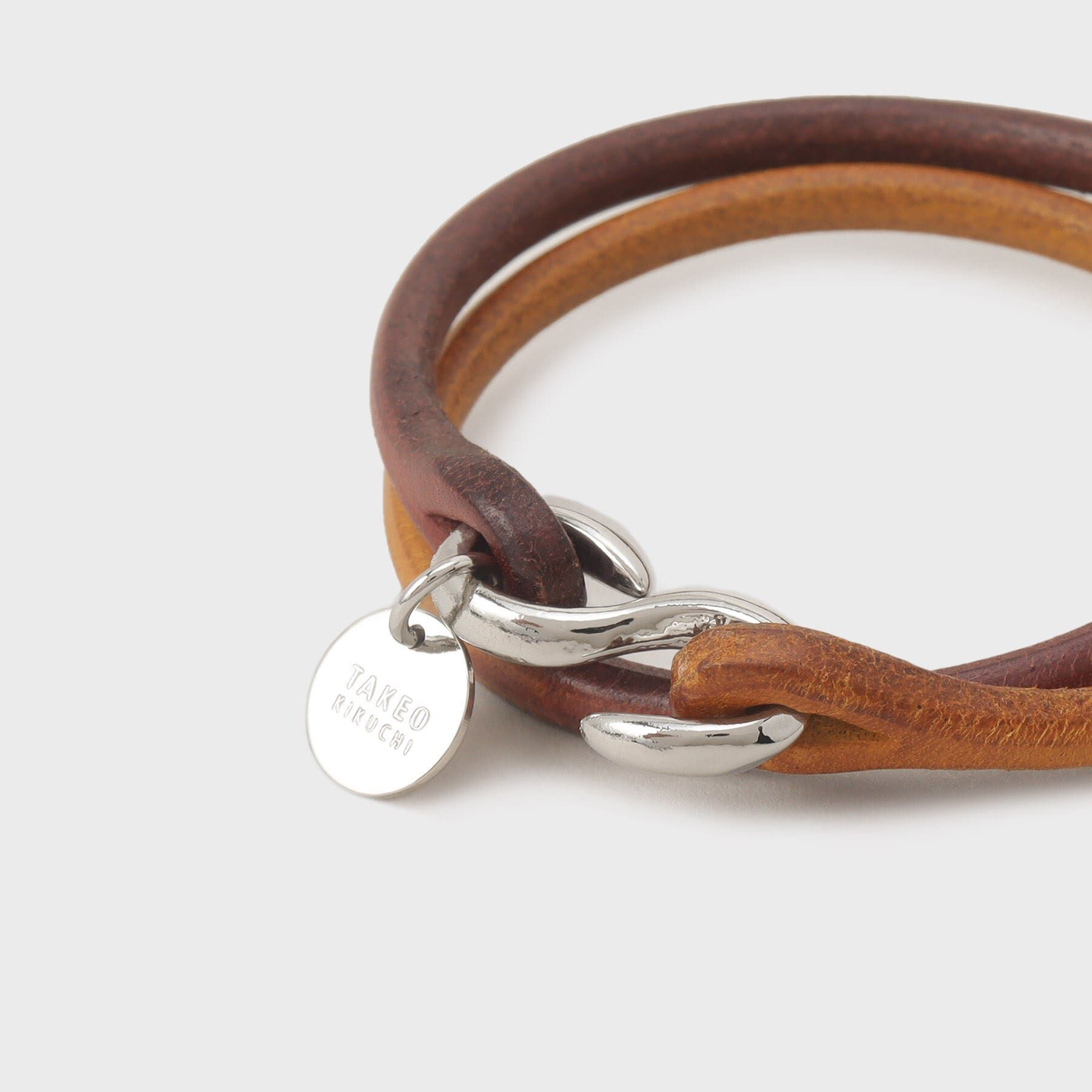 TAKEO KIKUCHI「【MADE IN JAPAN】2重巻き 染め分けレザー ブレスレット」|ブレスレット・バングル|