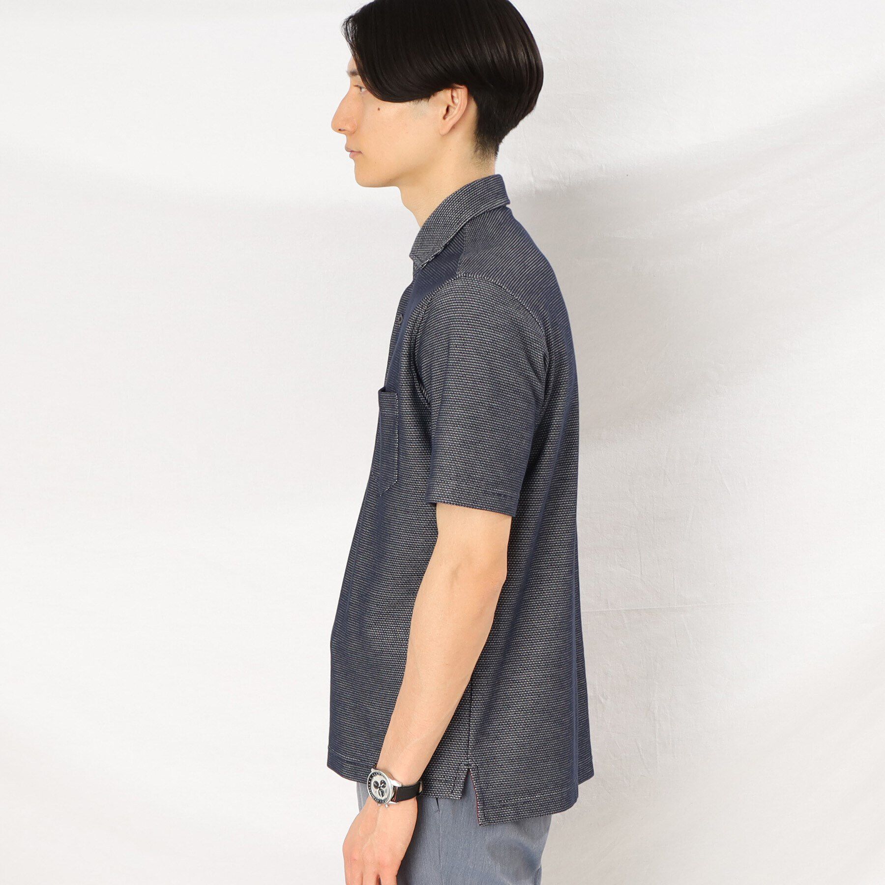 TAKEO KIKUCHI「【抗菌防臭】ハニカムメランジ ポロシャツ ベーシックカラー」|ポロシャツ|