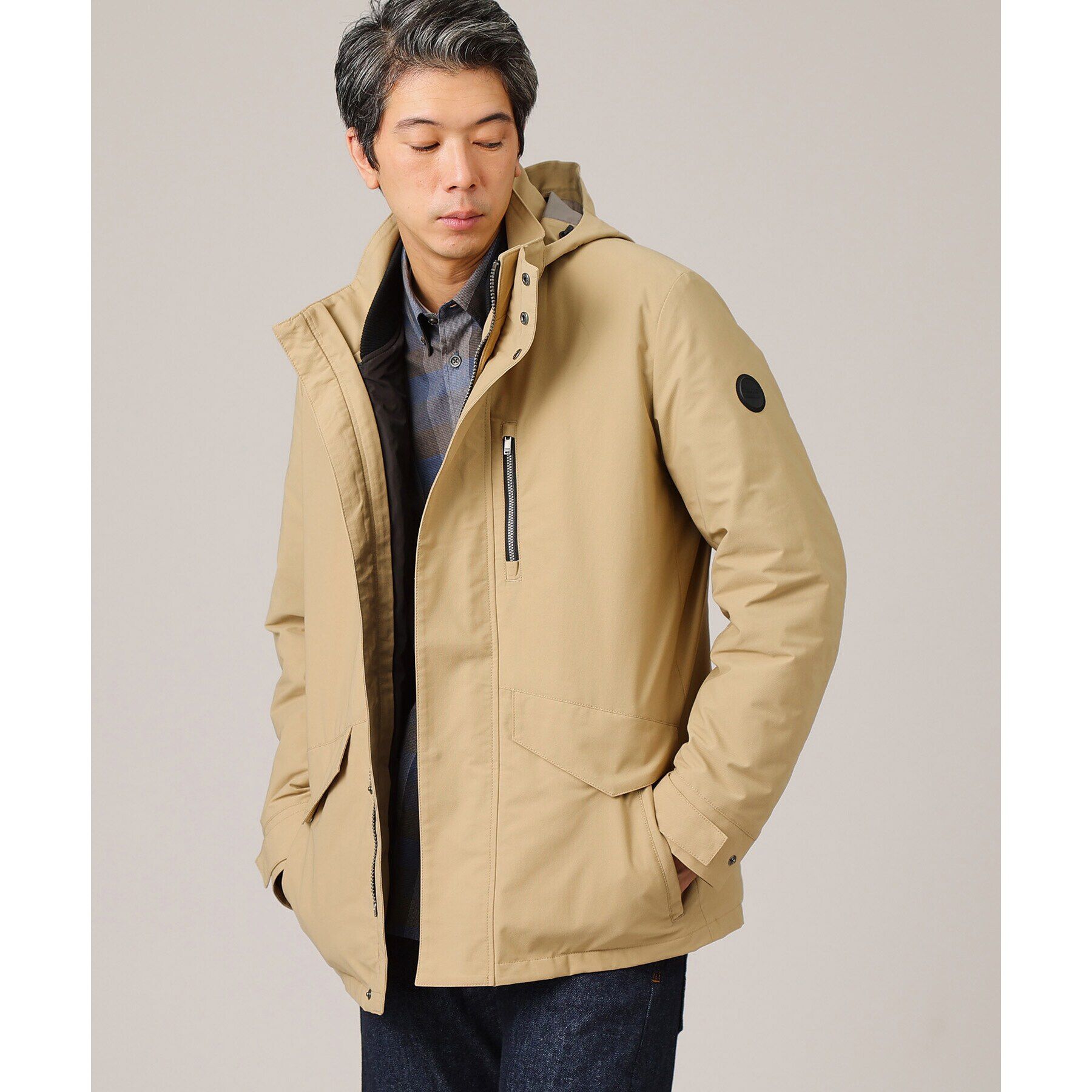 TAKEO KIKUCHI「【3WAY／撥水】ドビーメモリー ダウンライナーブルゾン」|ブルゾン・スタジャン|