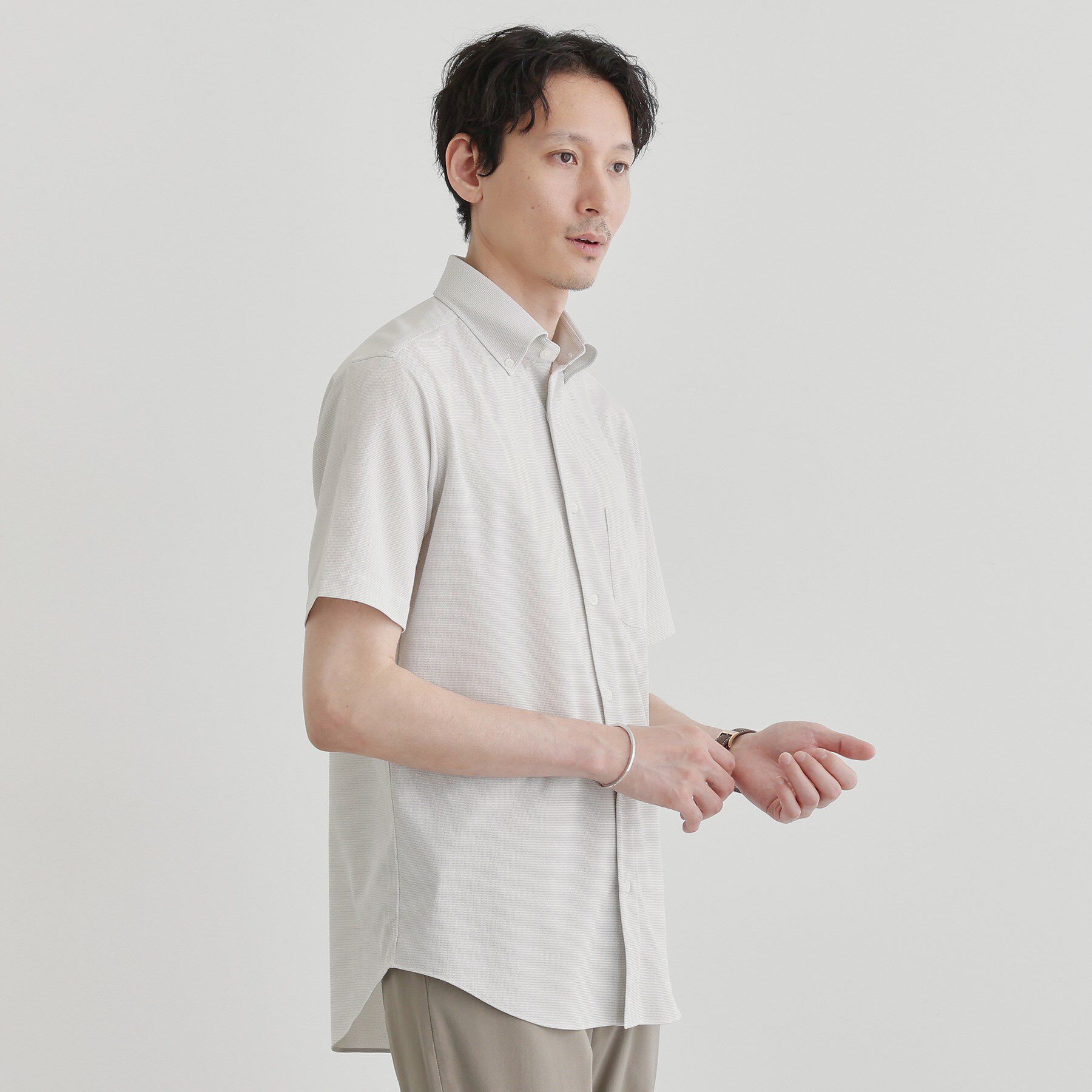 TAKEO KIKUCHI「ユーティリティ ピンヘッド 半袖シャツ」|シャツ・ブラウス|