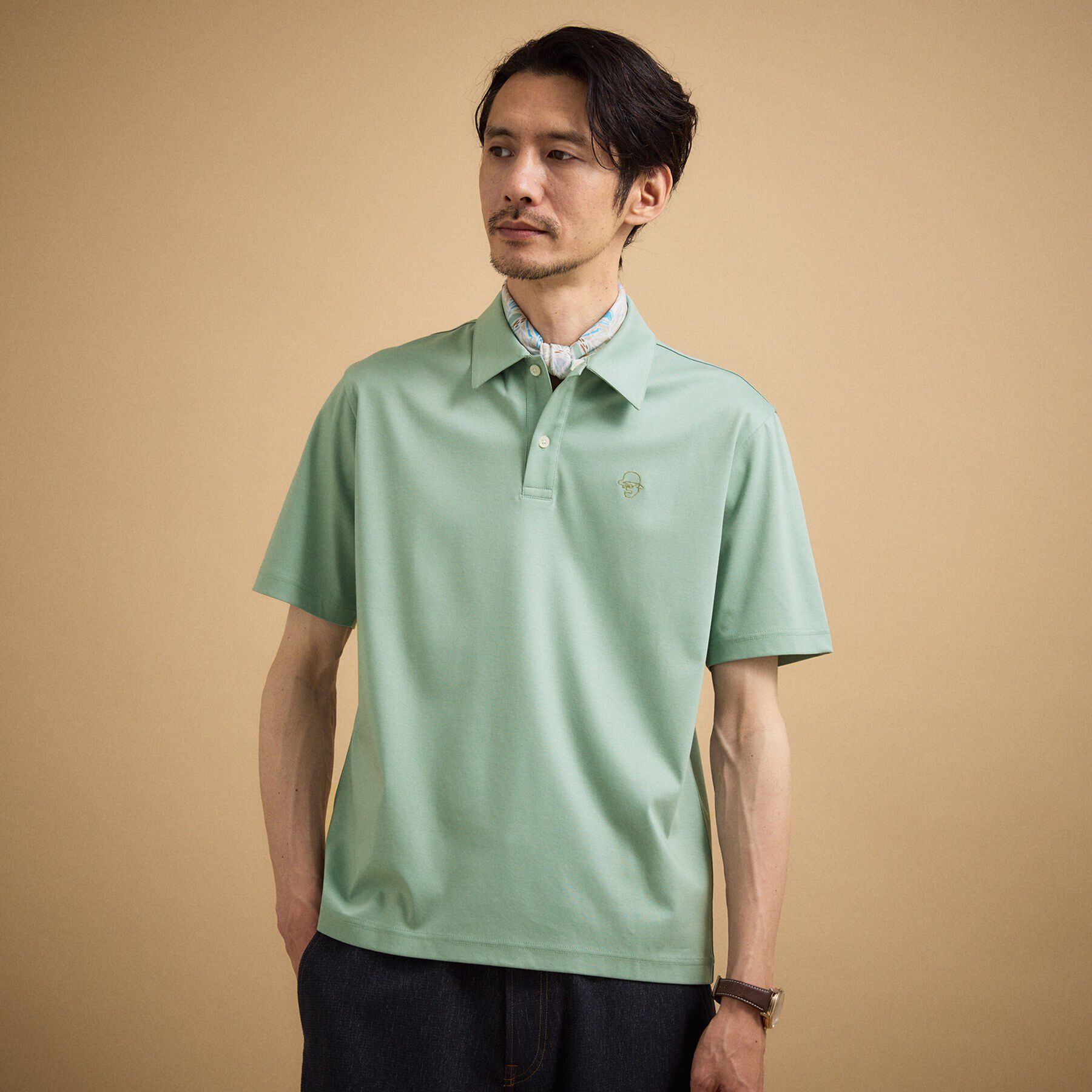 TAKEO KIKUCHI「アイスクリアコットン ワンポイント ポロシャツ」|ポロシャツ|