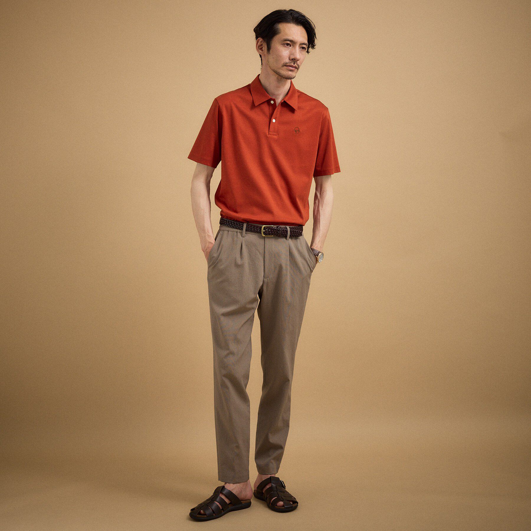 TAKEO KIKUCHI「アイスクリアコットン ワンポイント ポロシャツ」|ポロシャツ|