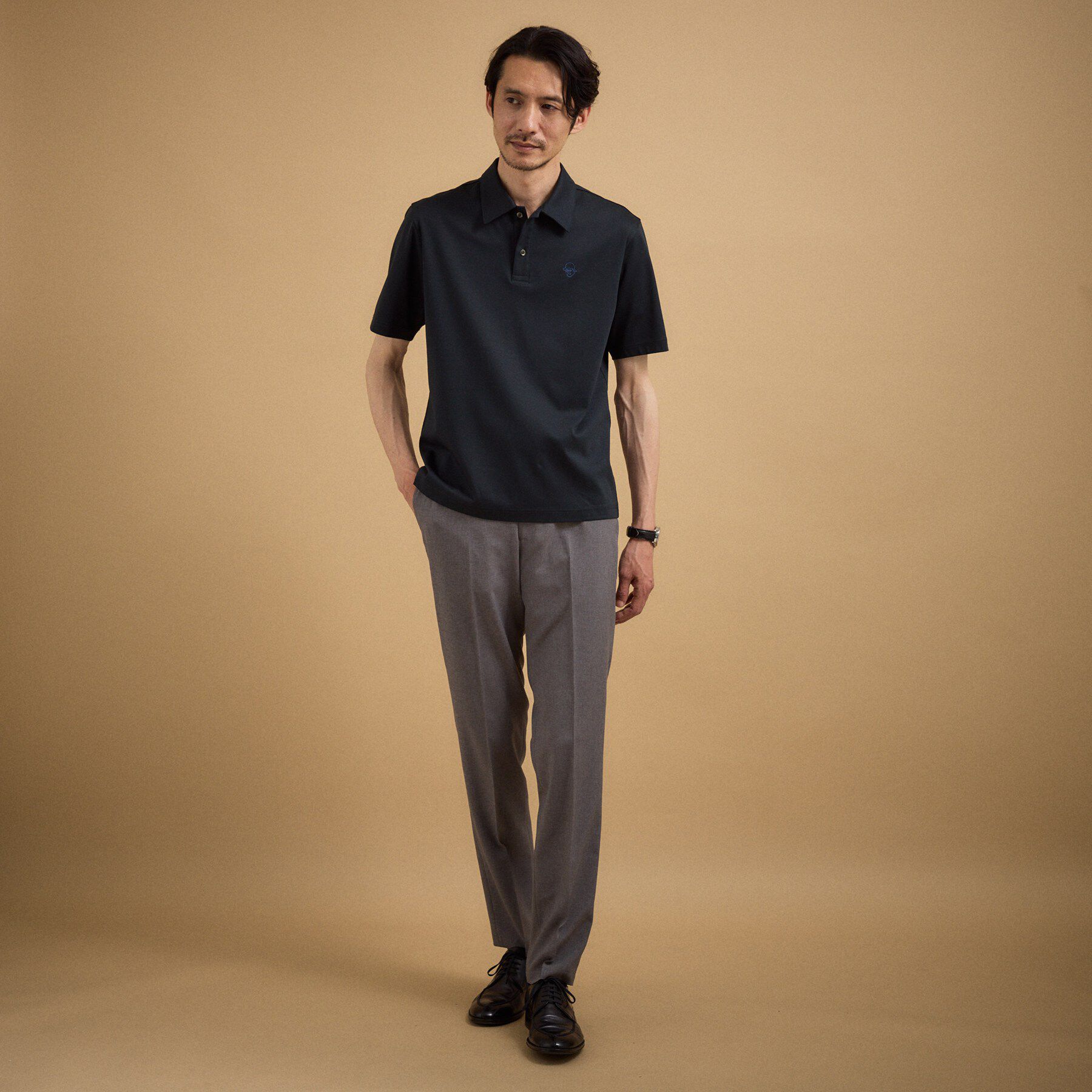 TAKEO KIKUCHI「アイスクリアコットン ワンポイント ポロシャツ」|ポロシャツ|