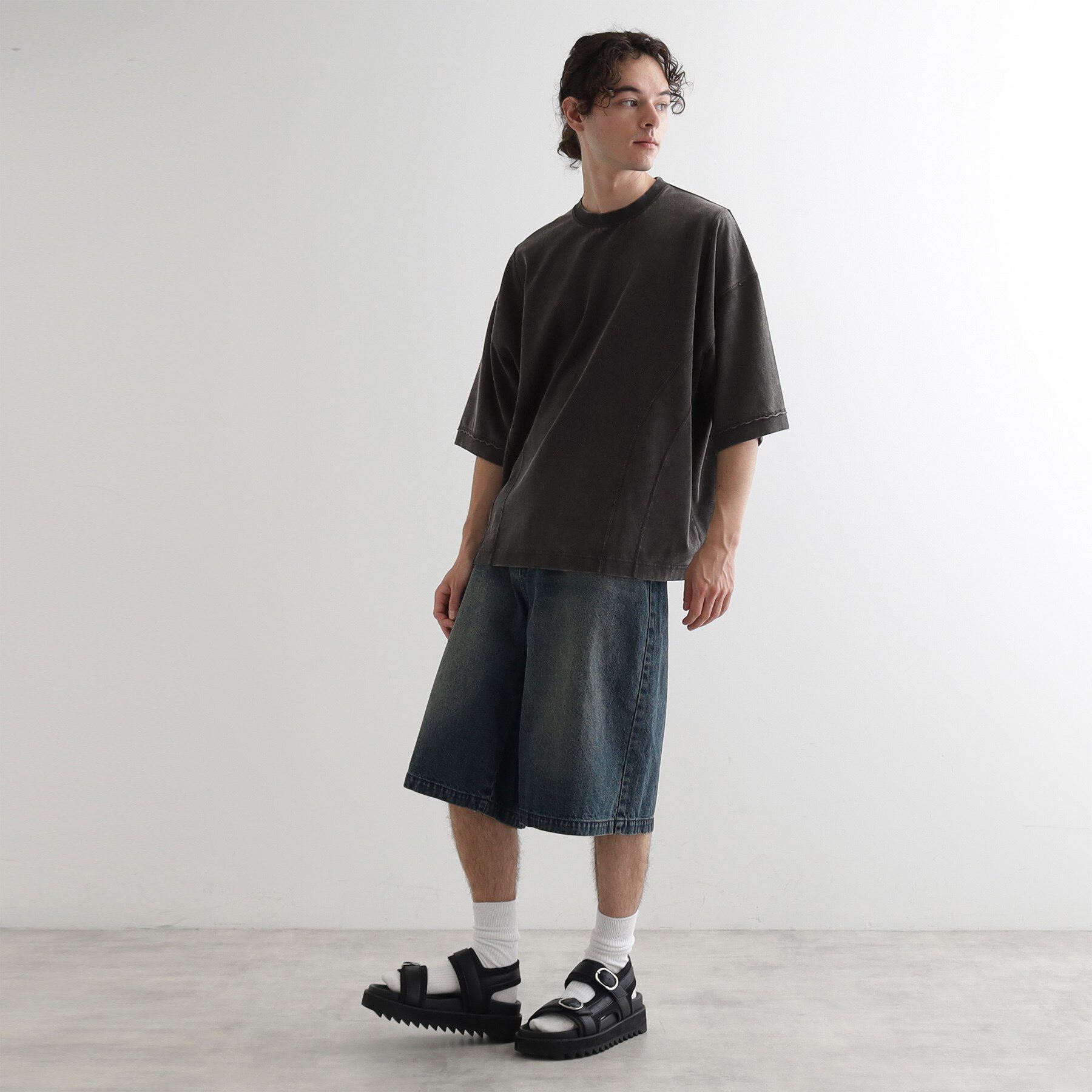 tk.TAKEO KIKUCHI「ヴィンテージクロップドTシャツ/ヴィンテージライク/半袖Tシャツ」|Tシャツ・カットソー|