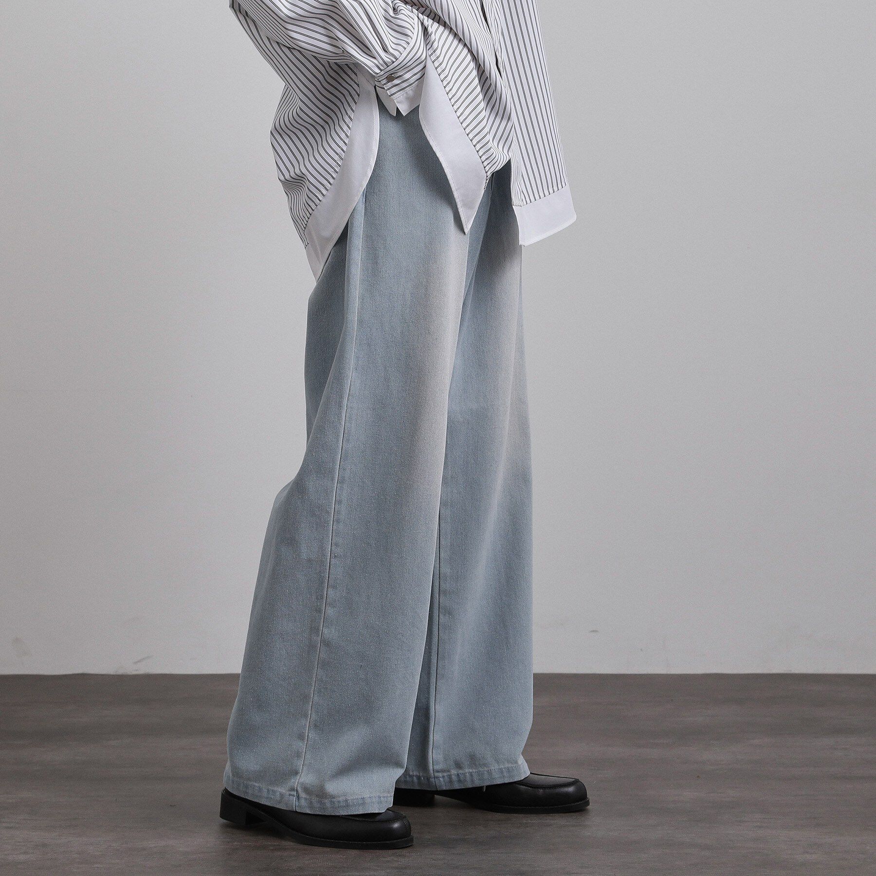 tk.TAKEO KIKUCHI「スーパーワイドバギーデニムパンツ」|デニム|