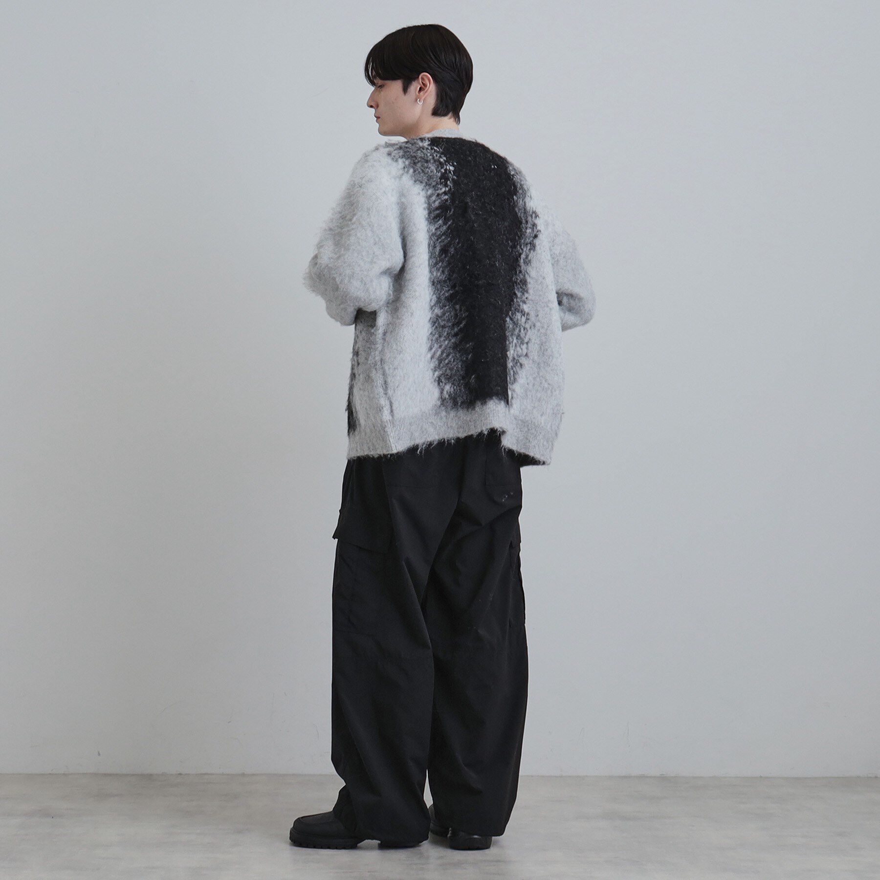 tk.TAKEO KIKUCHI「ボールドストライプシャギーニットVカーディガン」|カーディガン|