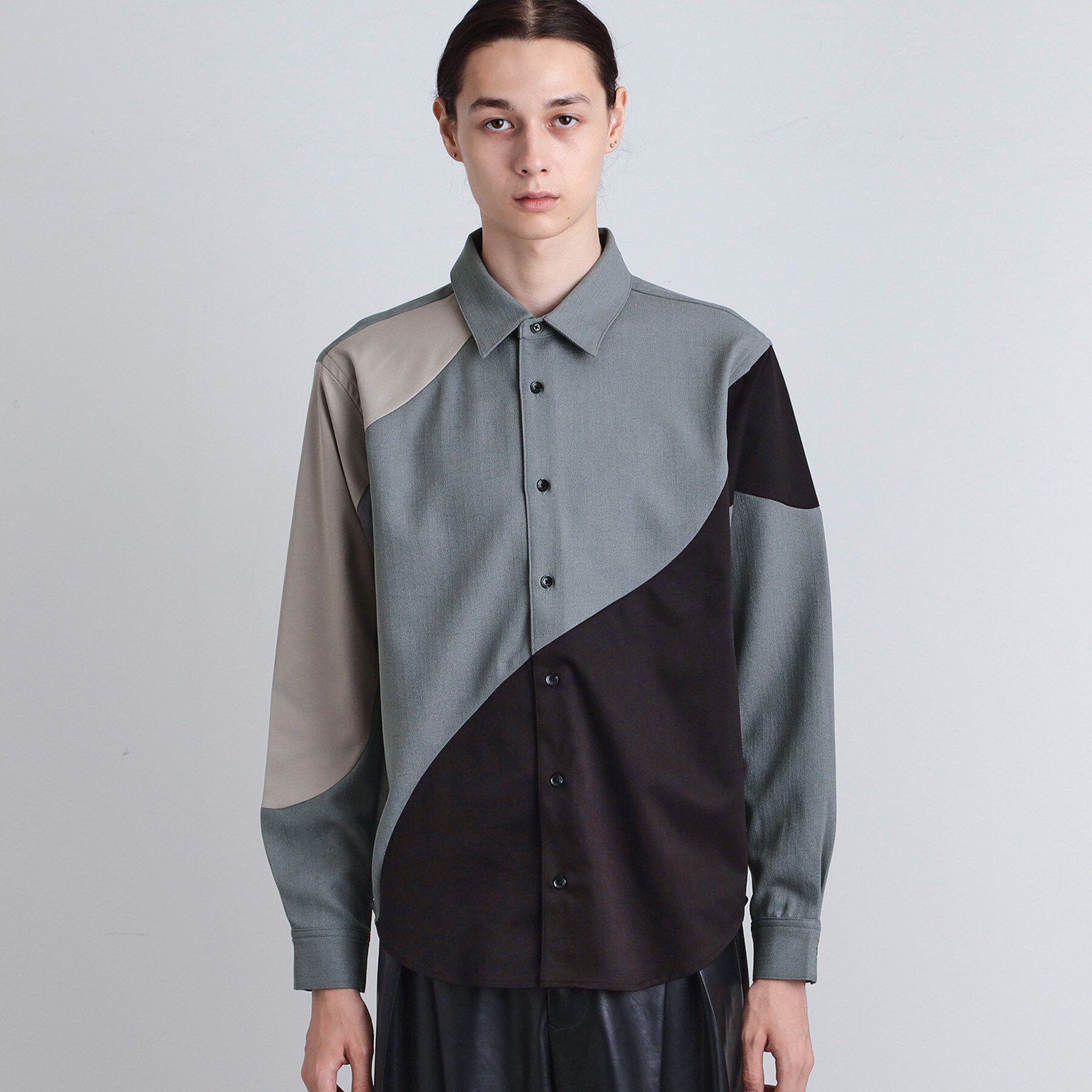 tk.TAKEO KIKUCHI「ヘリンボーンカーブスイッチシャツ」|シャツ・ブラウス|