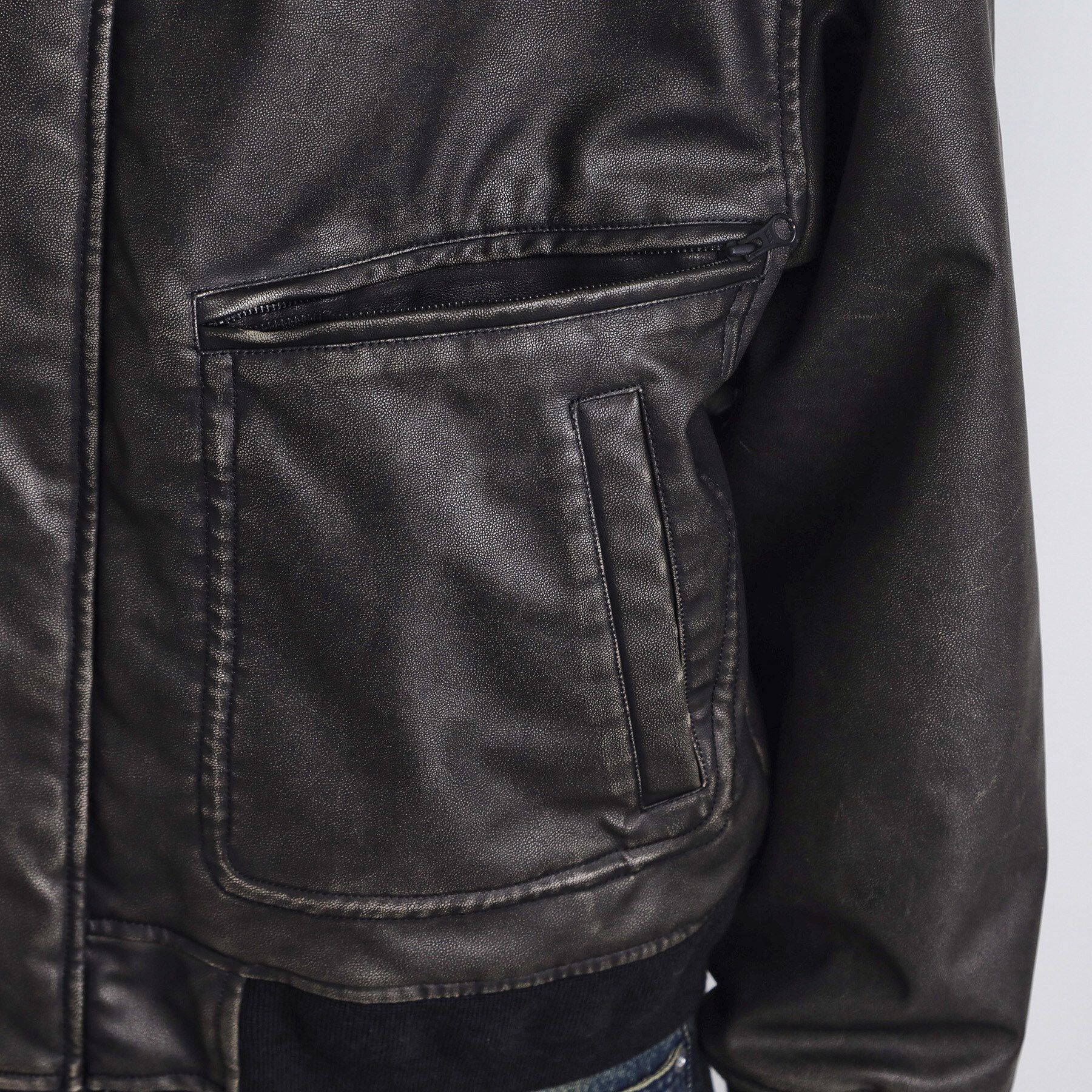 tk.TAKEO KIKUCHI「ヴィンテージライク衿フェイクファーブルゾン」|ブルゾン・スタジャン|