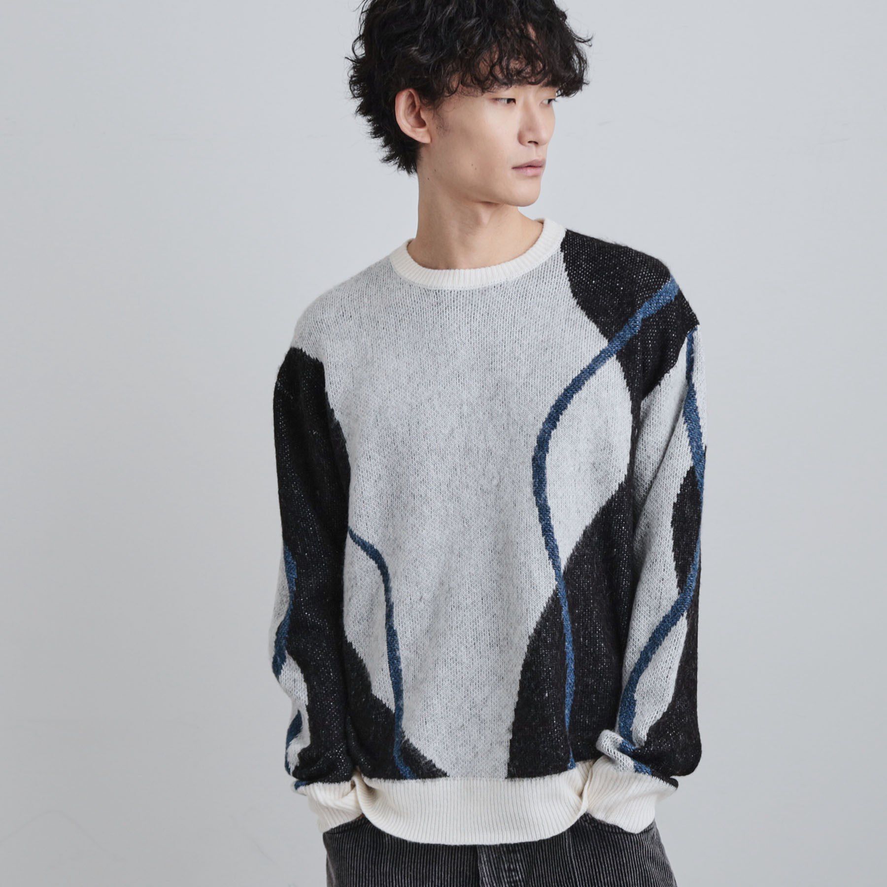 tk.TAKEO KIKUCHI「コンプリケートラインアートプルオーバー」|ニット・セーター|