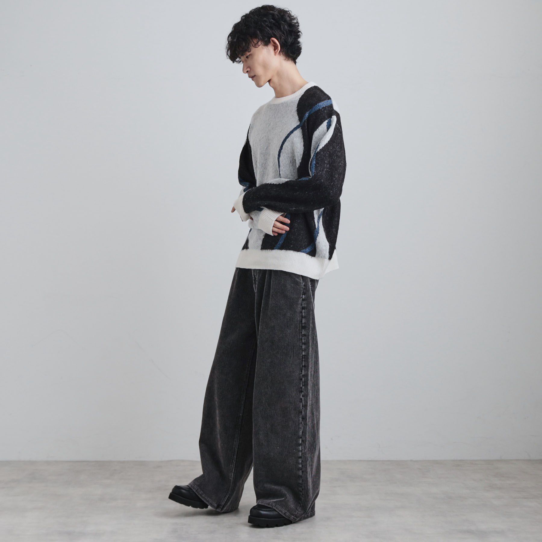 tk.TAKEO KIKUCHI「コンプリケートラインアートプルオーバー」|ニット・セーター|