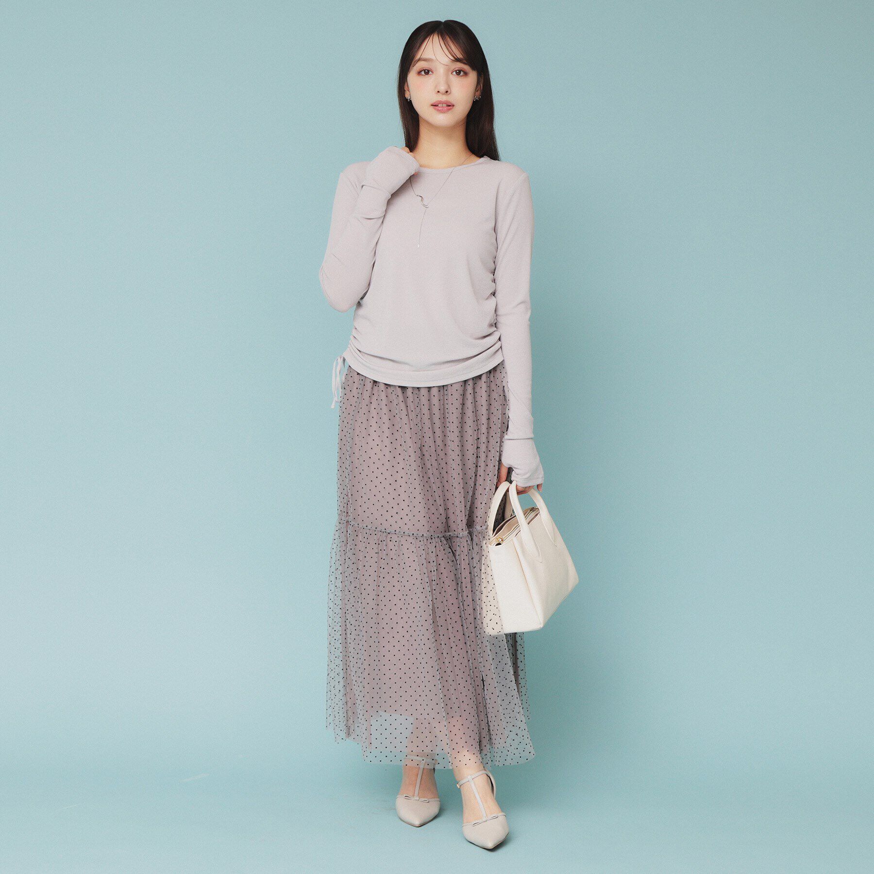 index「《CLASSY掲載》サイドドロストシアートップス【洗濯機洗い可】」|Tシャツ・カットソー|